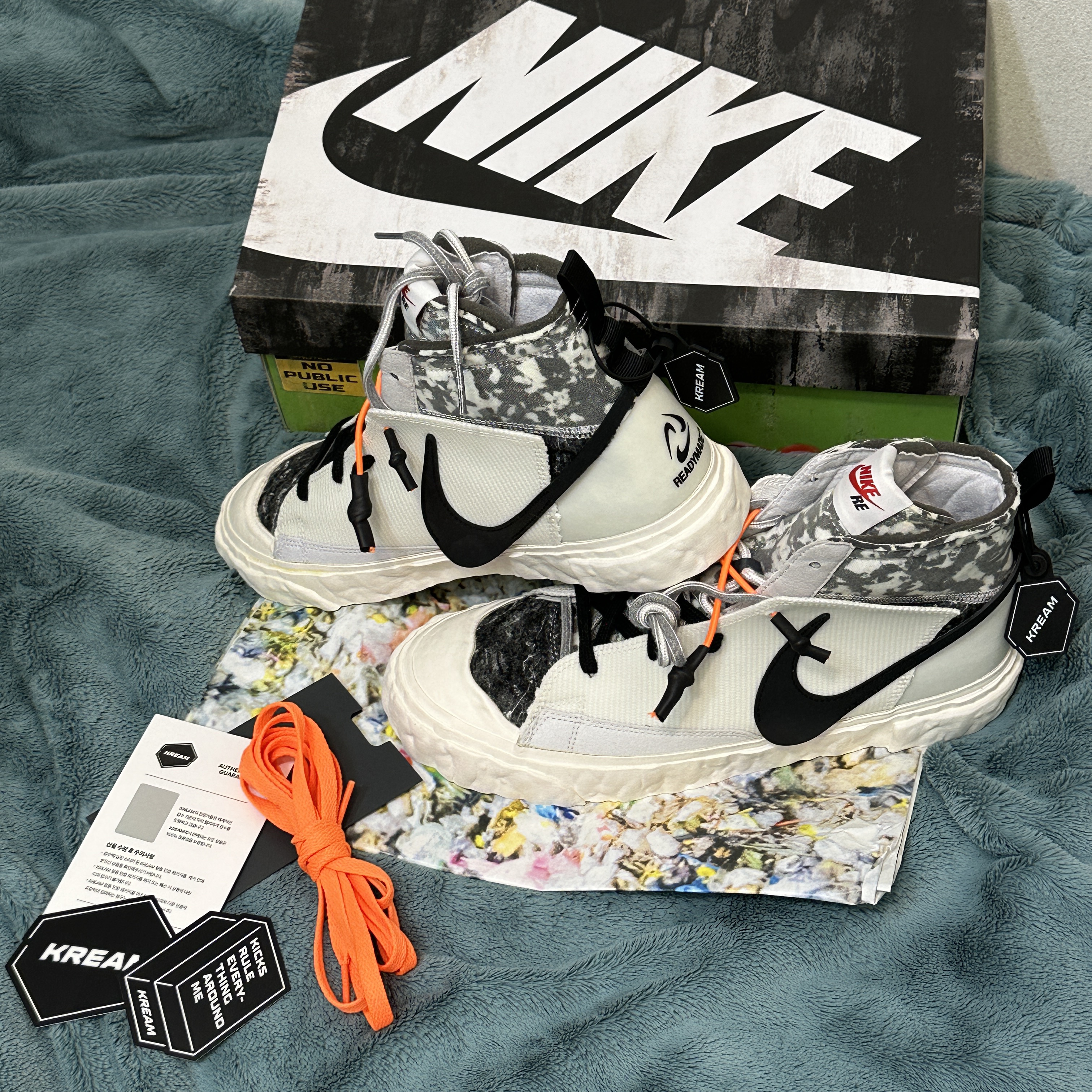 Nike x Readymade Blazer Mid White 착용 스타일 - 2