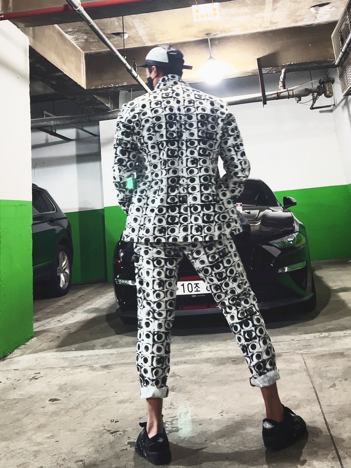 Nike x Comme des Garcons Shirt x Supreme Air Force 1 Low Eyes, Supreme x Jean Paul Gaultier T-Shirt Black - 19SS 착용 스타일 - 1