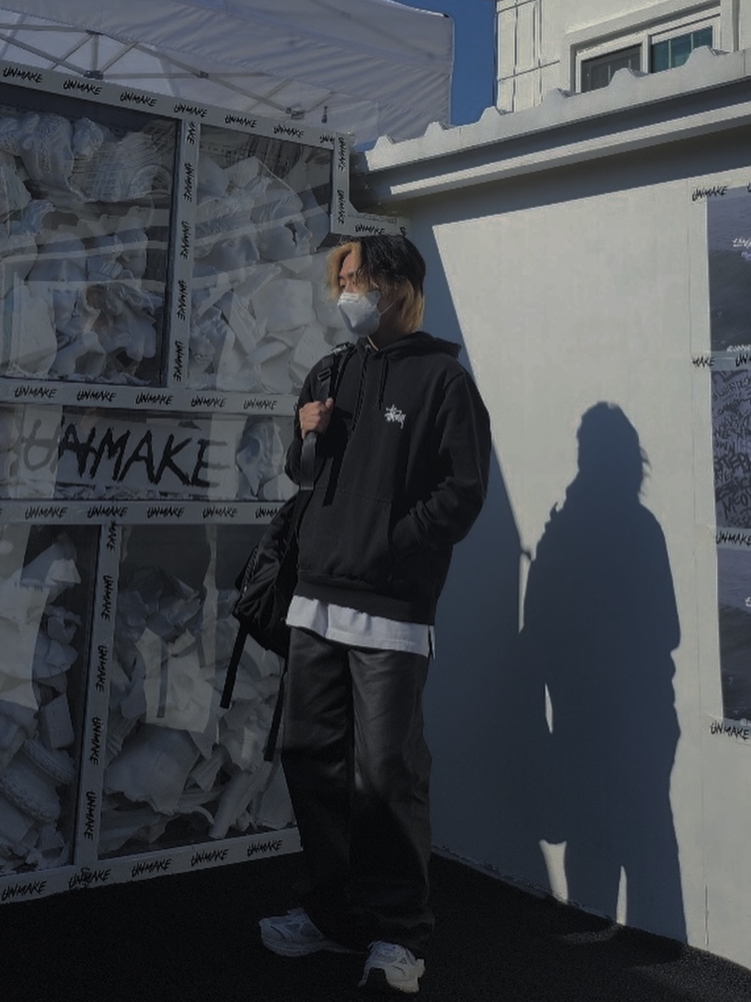 Stussy Basic Stussy Hoodie Black 2021 착용 스타일