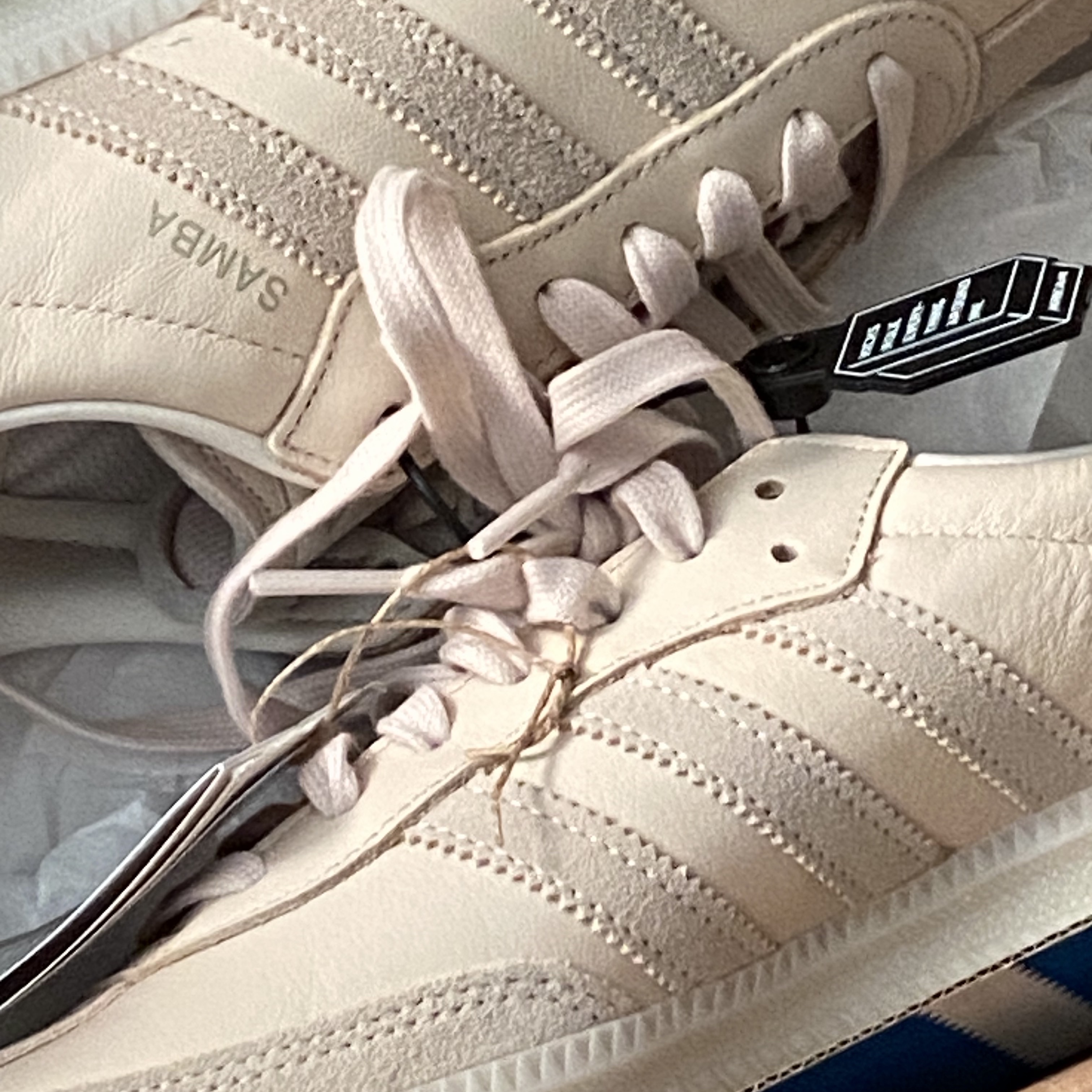 Adidas Samba Linen Savanna 착용 스타일 - 1