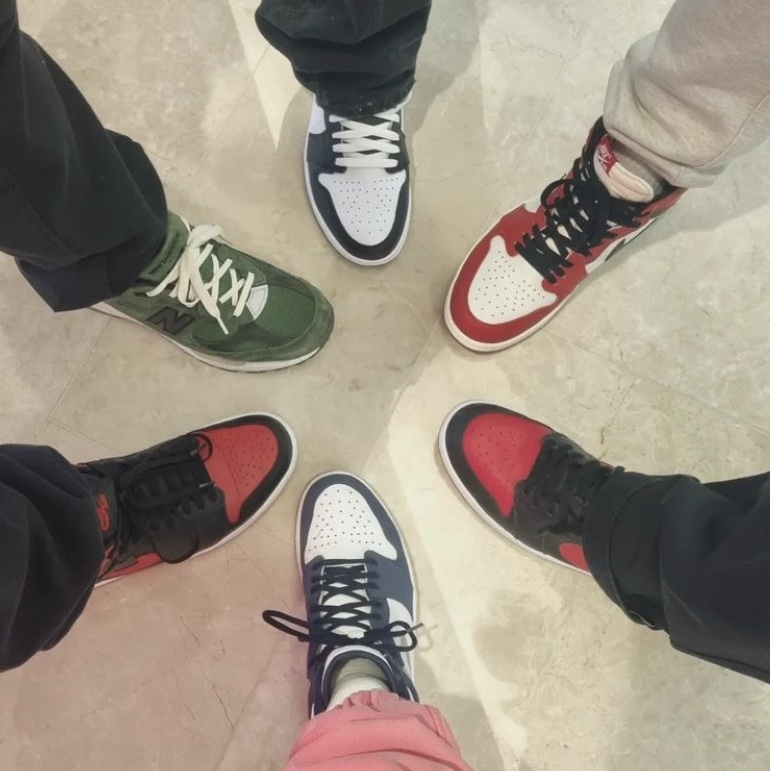 Jordan 1 Retro Low OG Bred 2015, Jordan 1 Retro High OG Bred 2013 착용 스타일 - 1