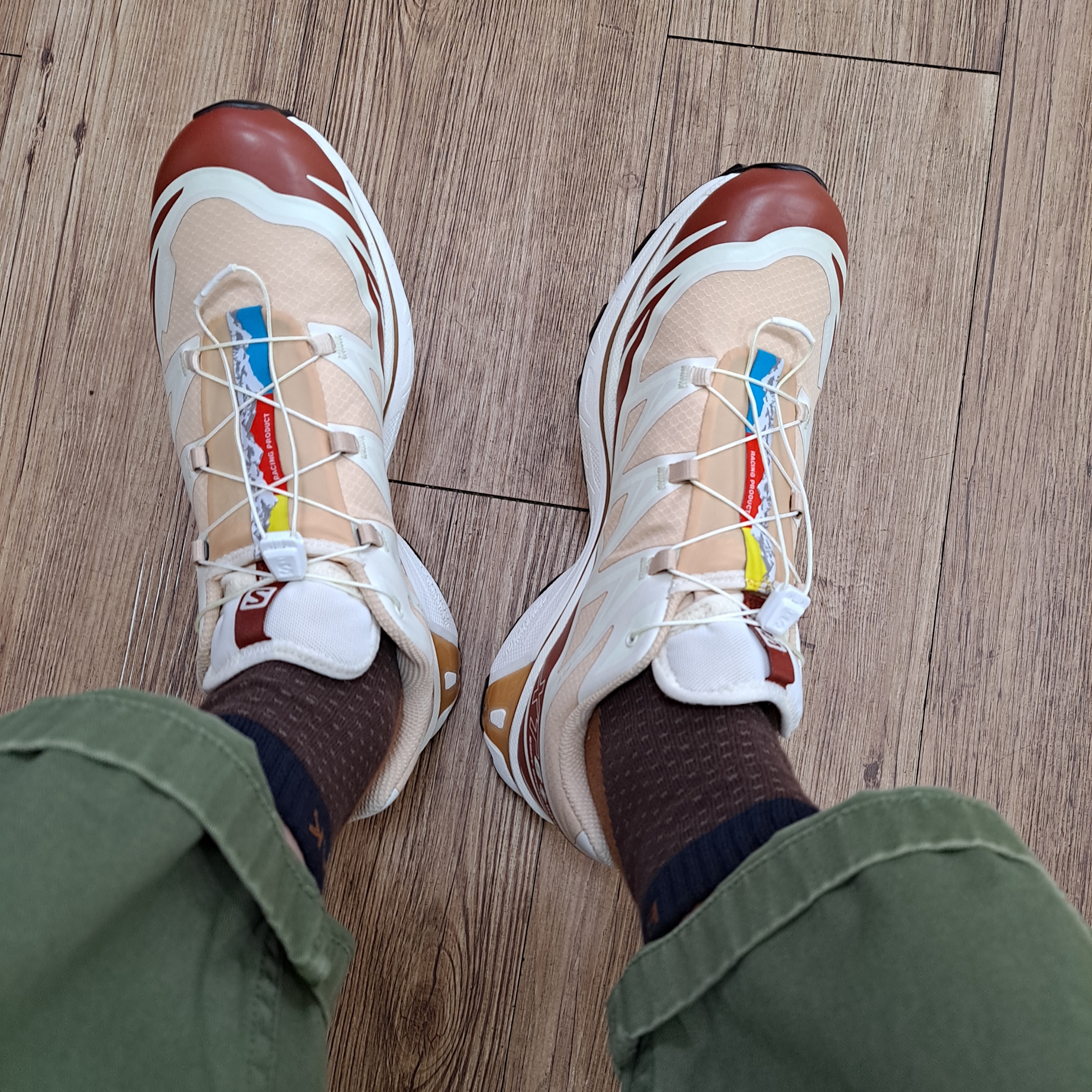 Salomon x Kith XT-6 Gore-Tex Hazelnut Burnt Henna Vanilla Ice 착용 스타일