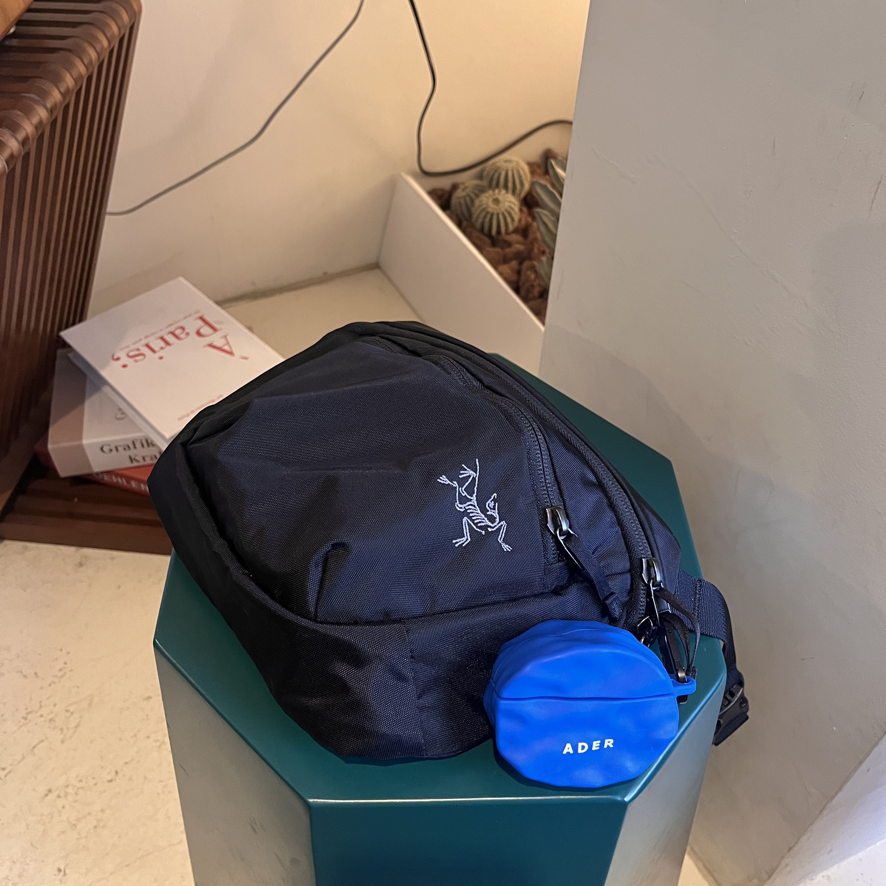 Arc'teryx Mantis 2 Waistpack Black, Casetify x Ader Error Wavy Collectable AirPods Pro 1st/2nd gen Case Blue 착용 스타일