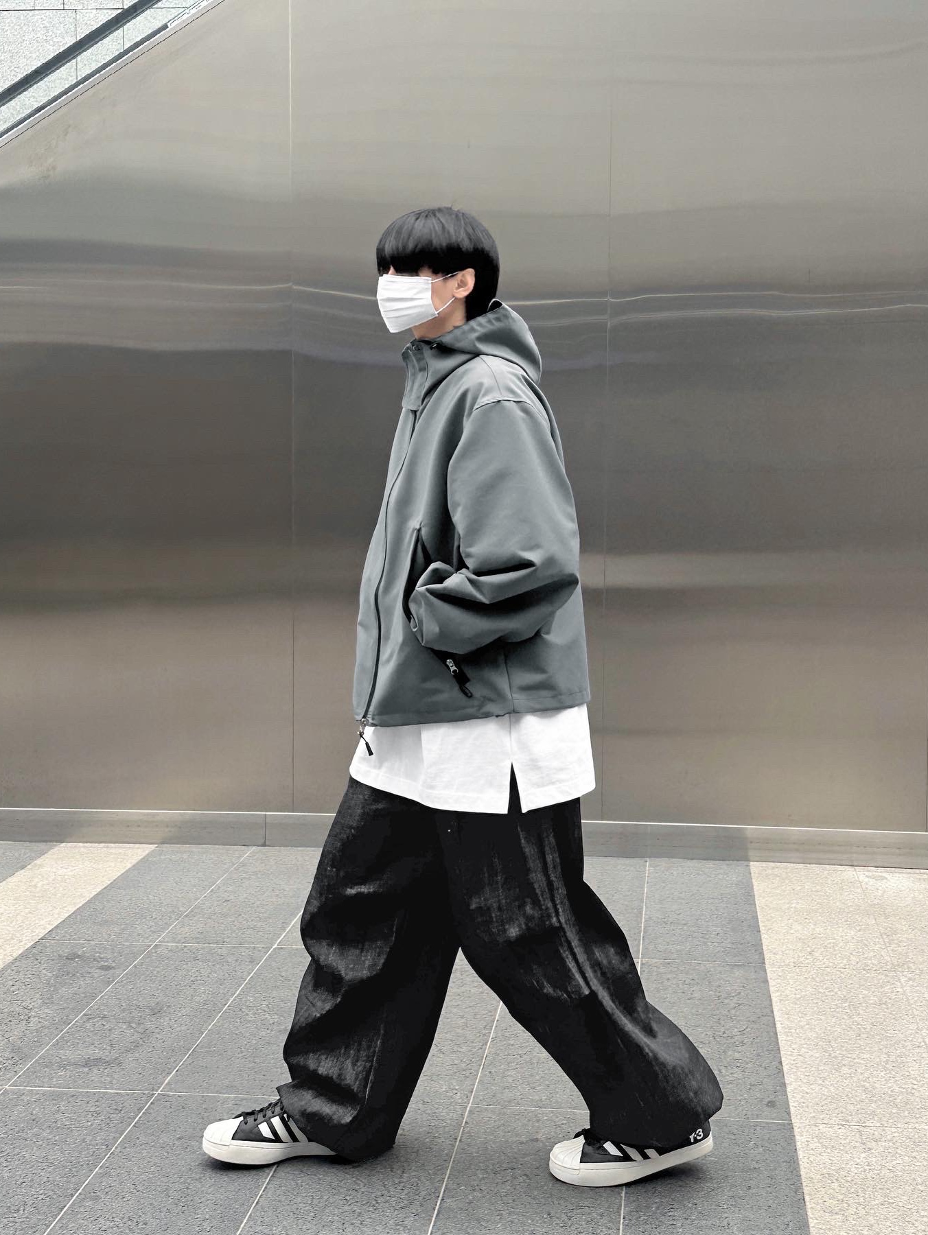 Y-3 Yohji Star Black White 착용 스타일 - 2
