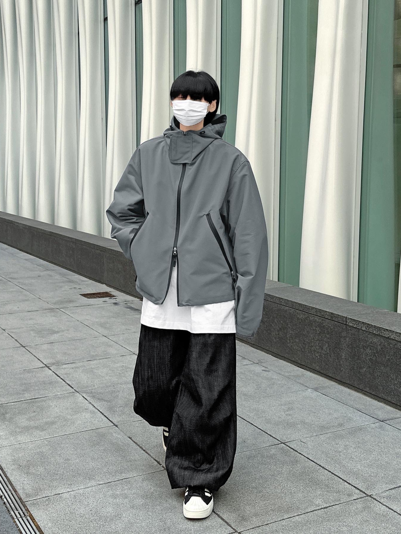 Y-3 Yohji Star Black White 착용 스타일 - 1