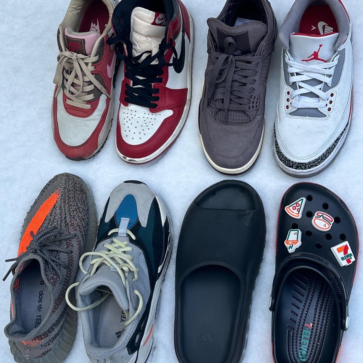 Jordan 4 x A Ma Maniere Retro Violet Ore, Jordan 1 Retro High OG Chicago 2022 착용 스타일 - 2