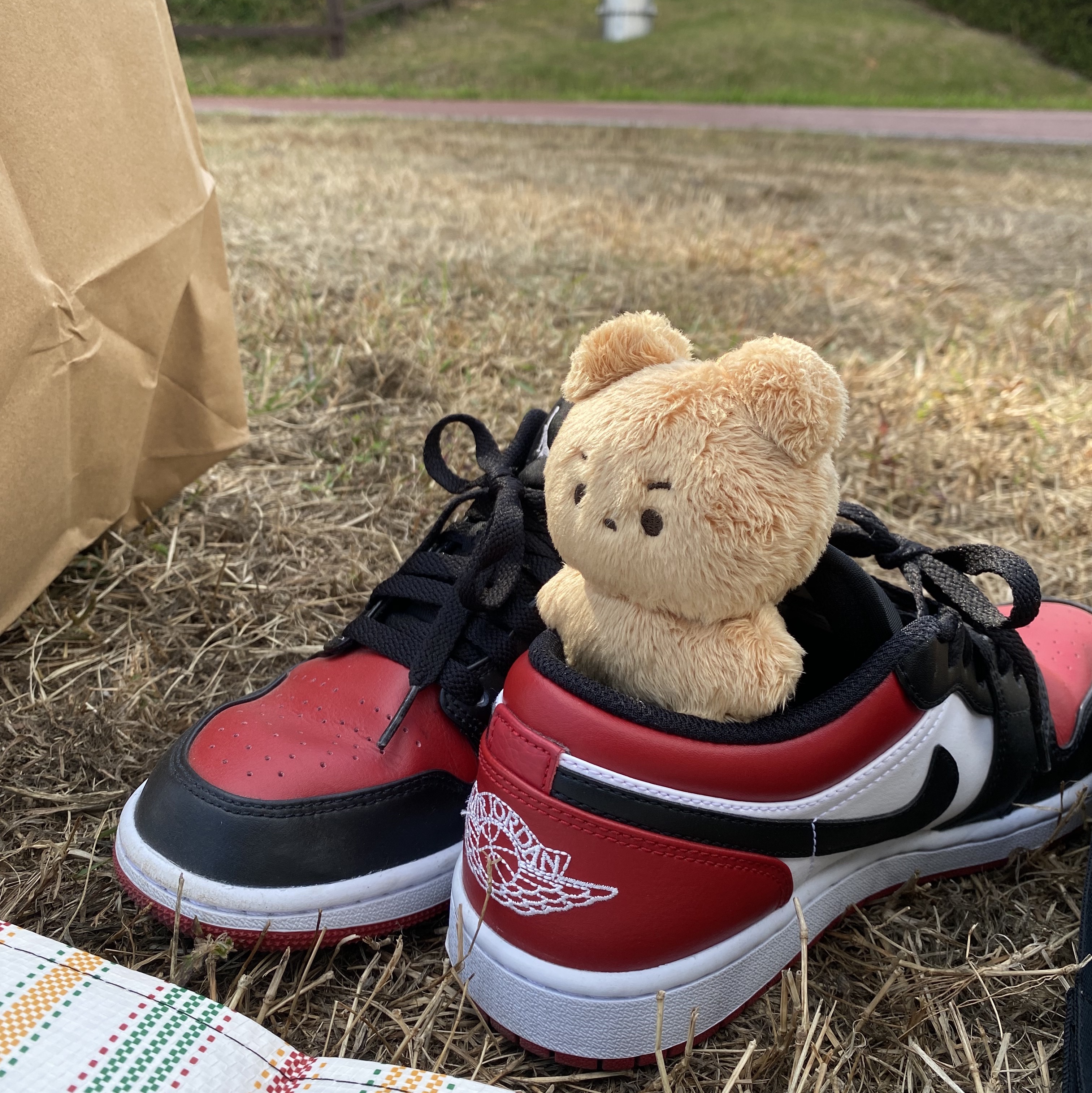 Jordan 1 Low Bred Toe 착용 스타일 - 2