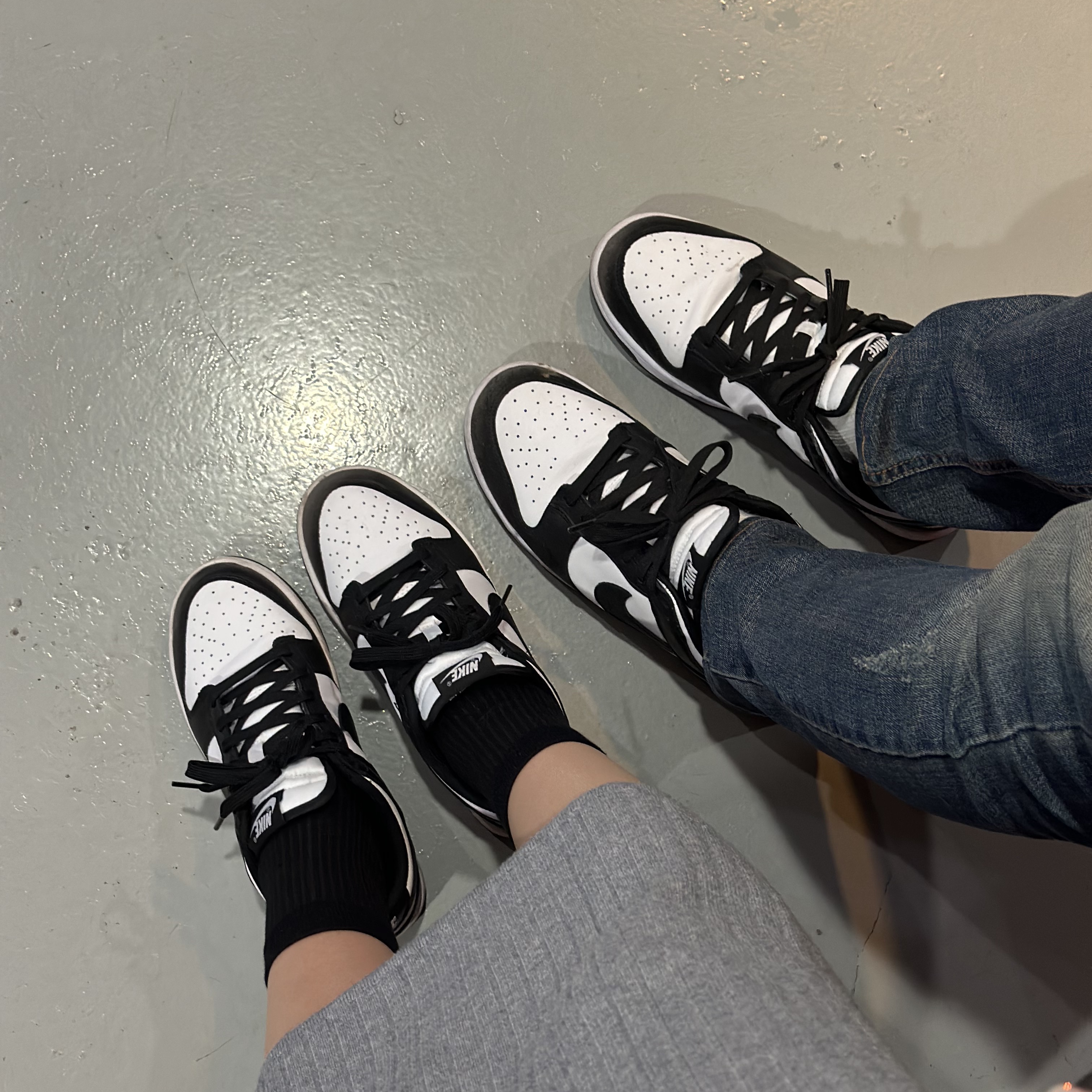 (W) Nike Dunk Low Black, Nike Dunk Low Retro Black 착용 스타일 - 1