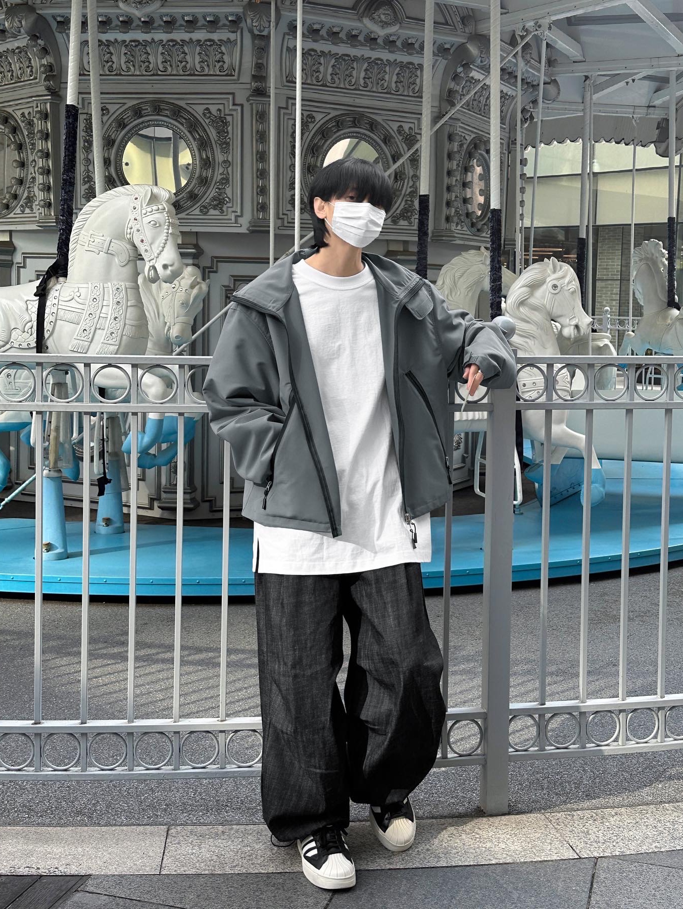 Y-3 Yohji Star Black White 착용 스타일 - 4