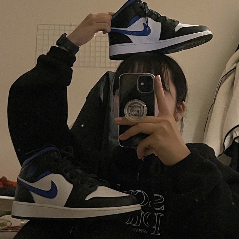 (GS) Jordan 1 Mid Racer Blue 착용 스타일