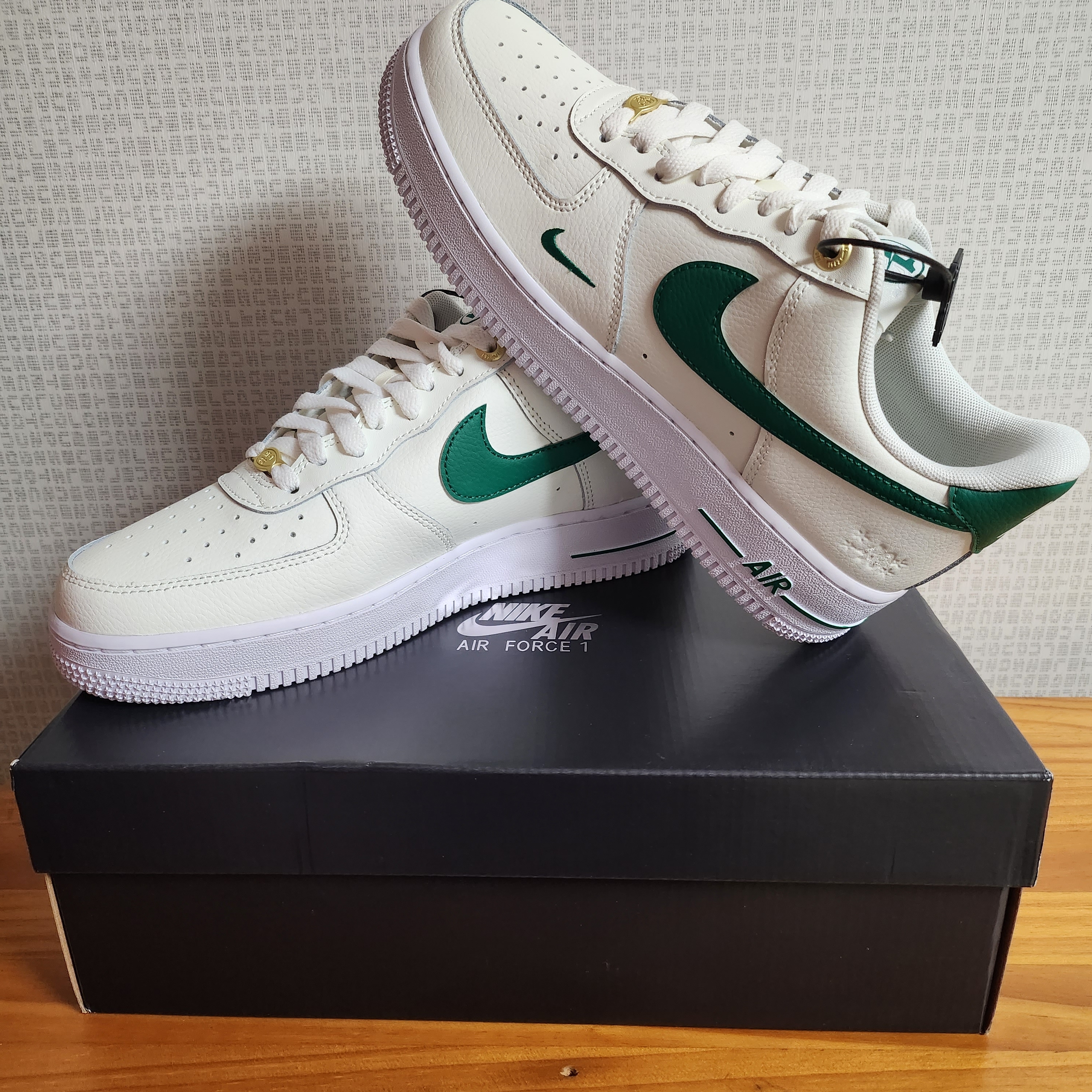 Nike Air Force 1 '07 LV8 40th Anniversary Join Forces Sail Malachite 착용 스타일
