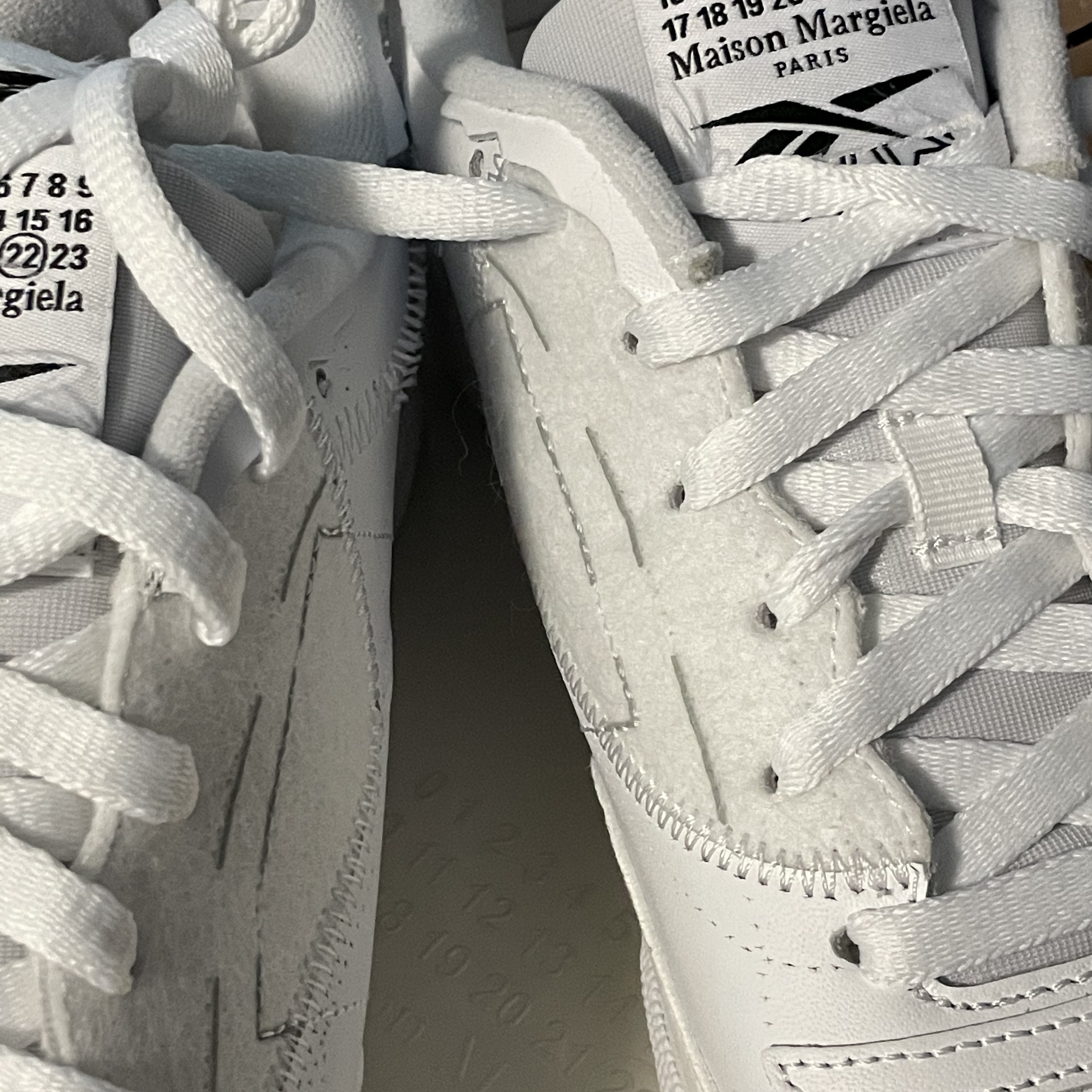 Reebok x Maison Margiela Club C Memory of Shoes White 착용 스타일