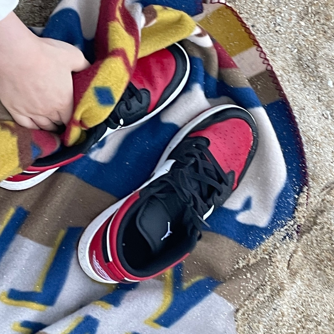 (GS) Jordan 1 Low Bred Toe 착용 스타일 - 2