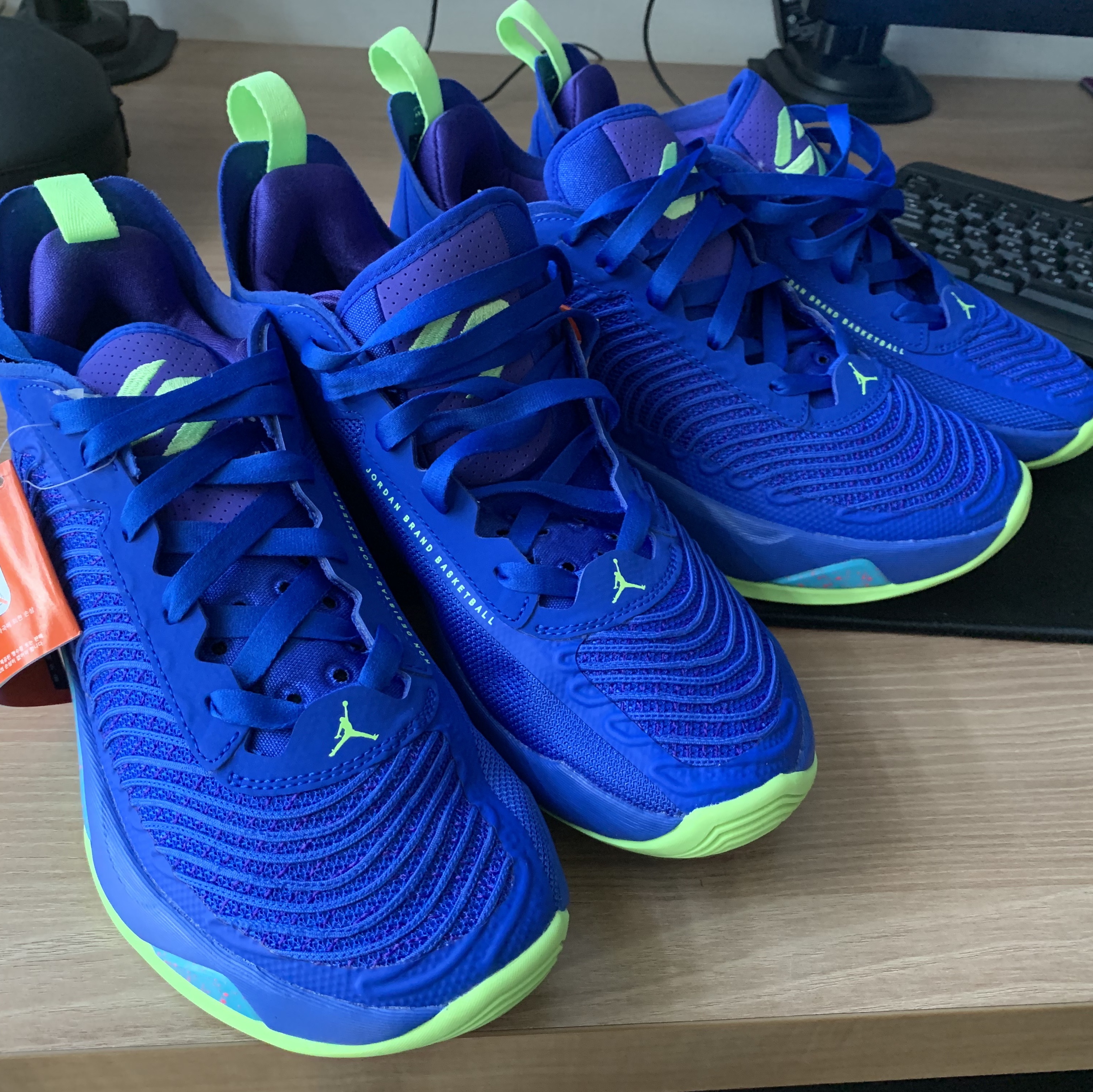 Jordan Luka 1 PF Racer Blue Ghost Green 착용 스타일 - 1