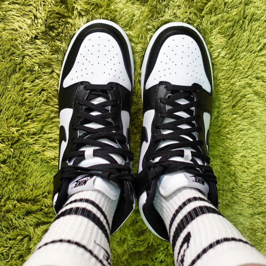 Nike Dunk High Retro Championship White 착용 스타일 - 3