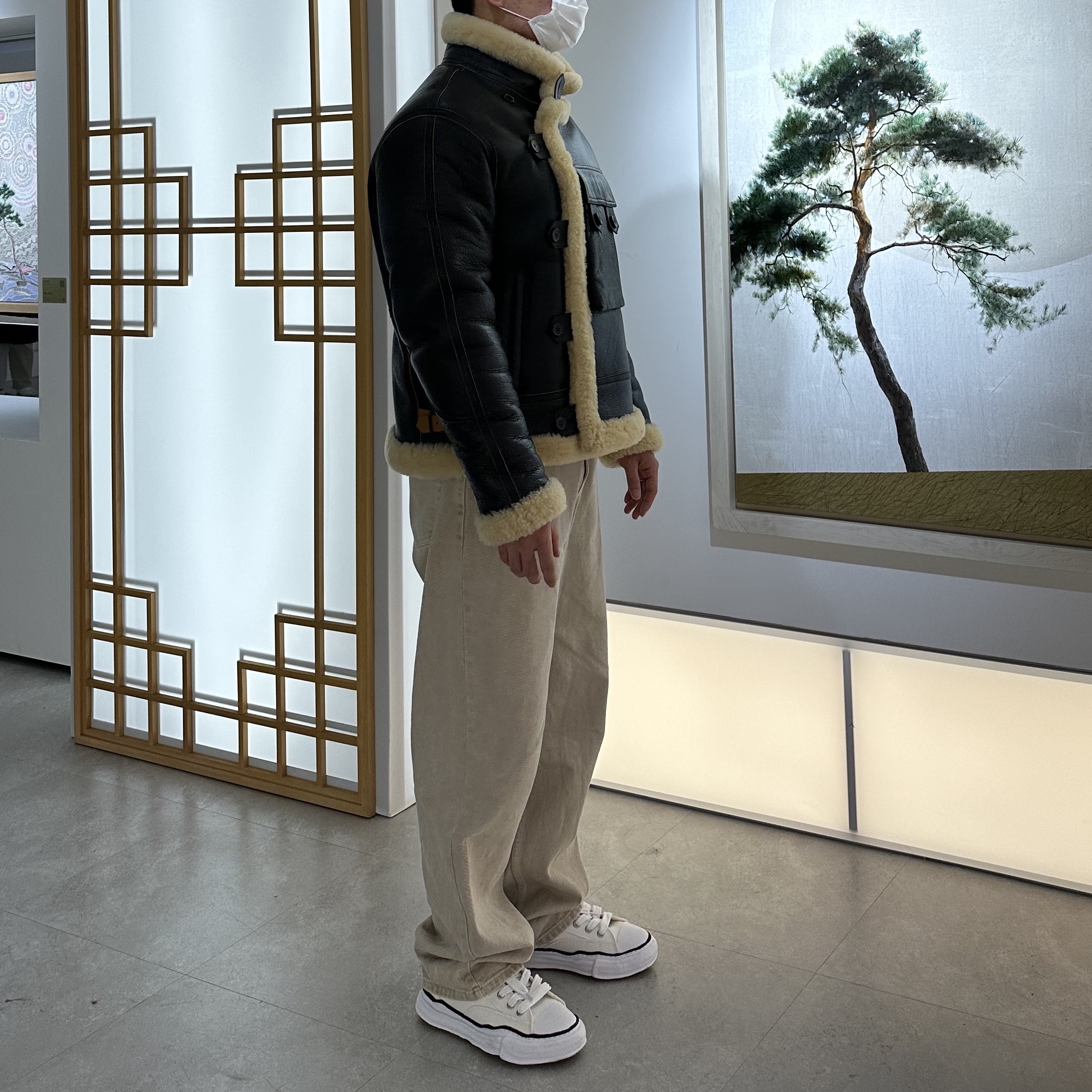 Maison Mihara Yasuhiro Peterson OG Sole Canvas Low Sneakers White 착용 스타일