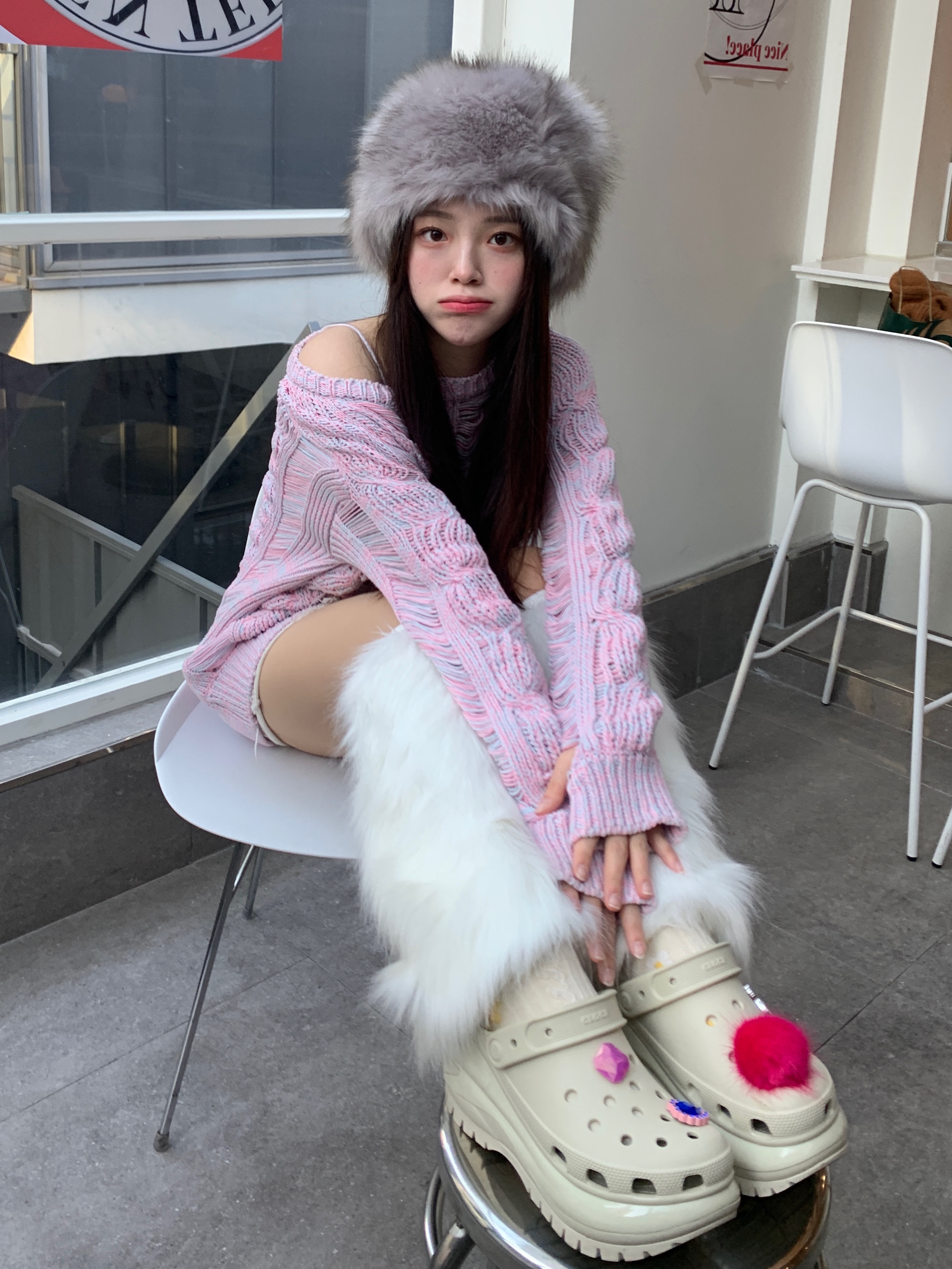 Crocs x Lazy Oaf Mega Crush Clog Multi 착용 스타일