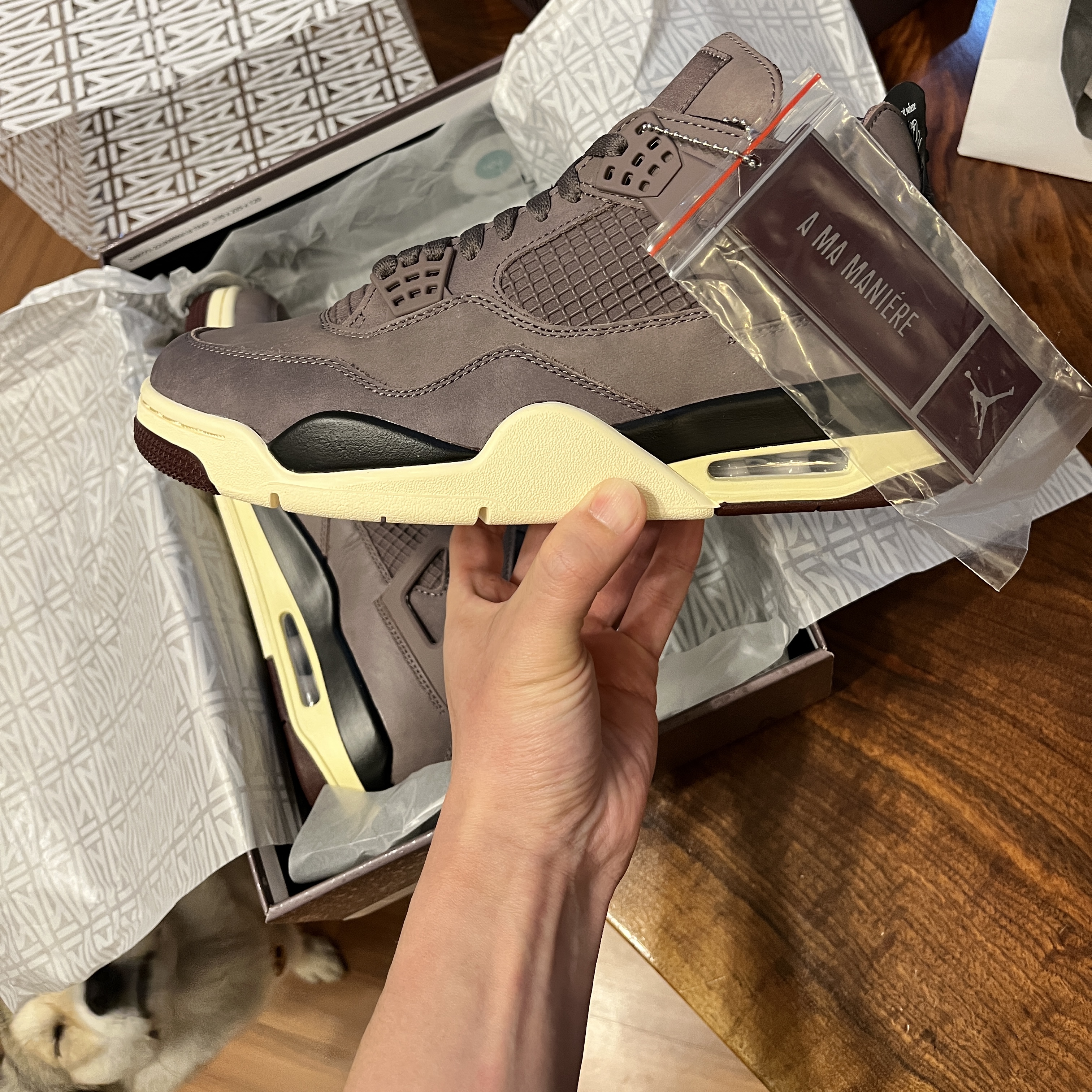 Jordan 4 x A Ma Maniere Retro Violet Ore 착용 스타일 - 2
