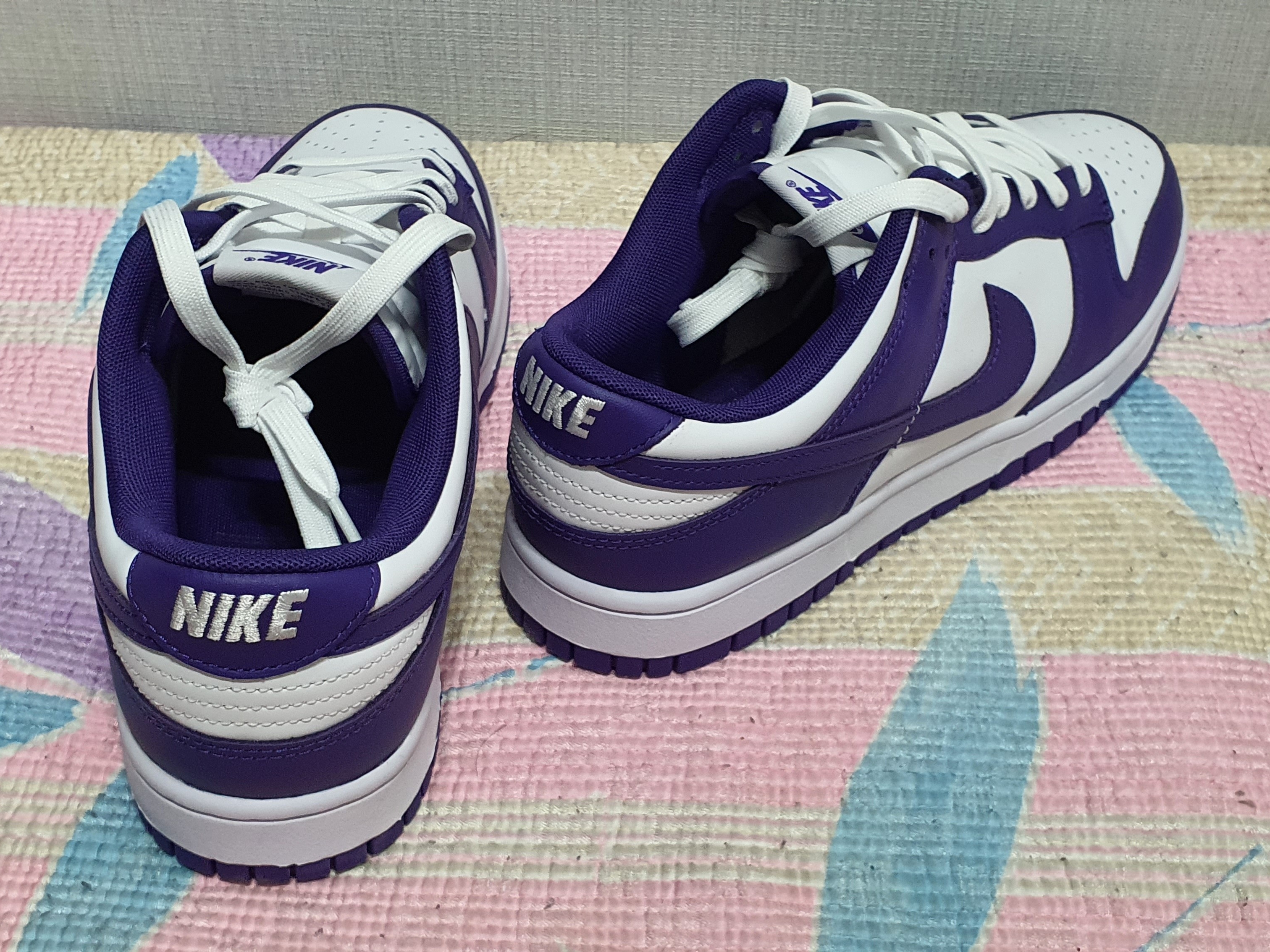 Nike Dunk Low Retro Championship Court Purple 착용 스타일 - 2
