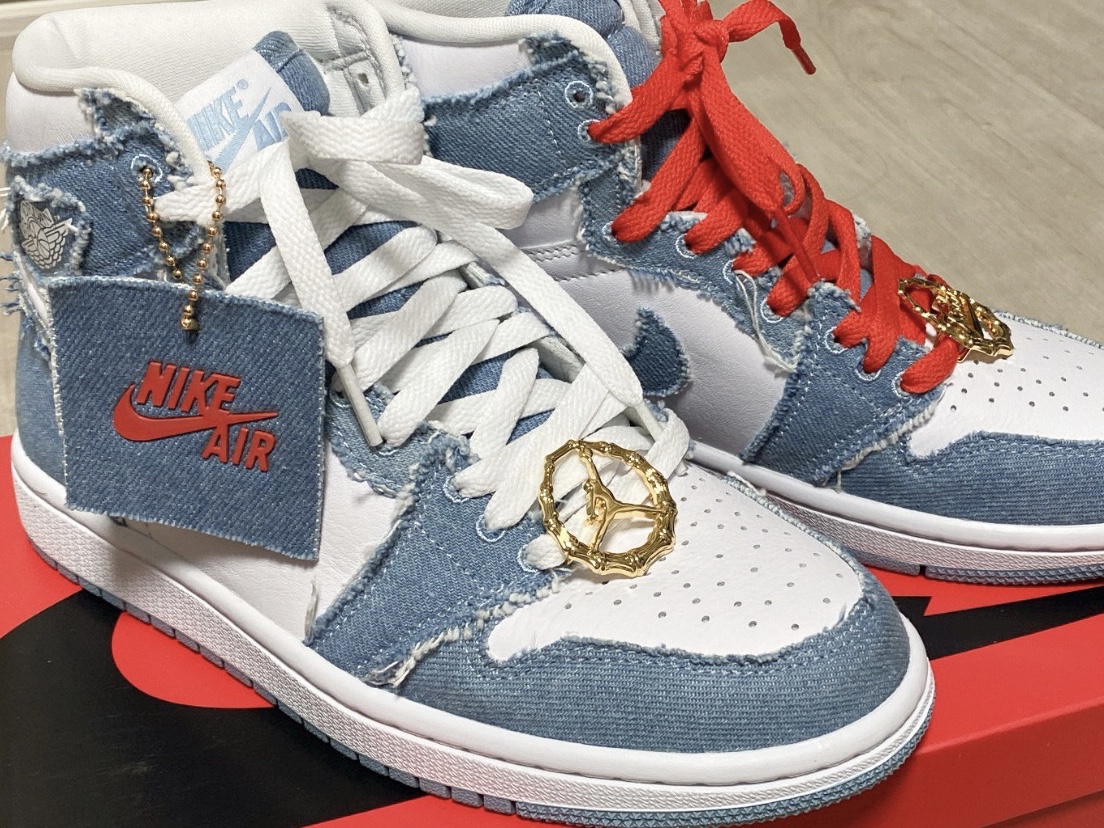 (W) Jordan 1 Retro High OG Denim 착용 스타일