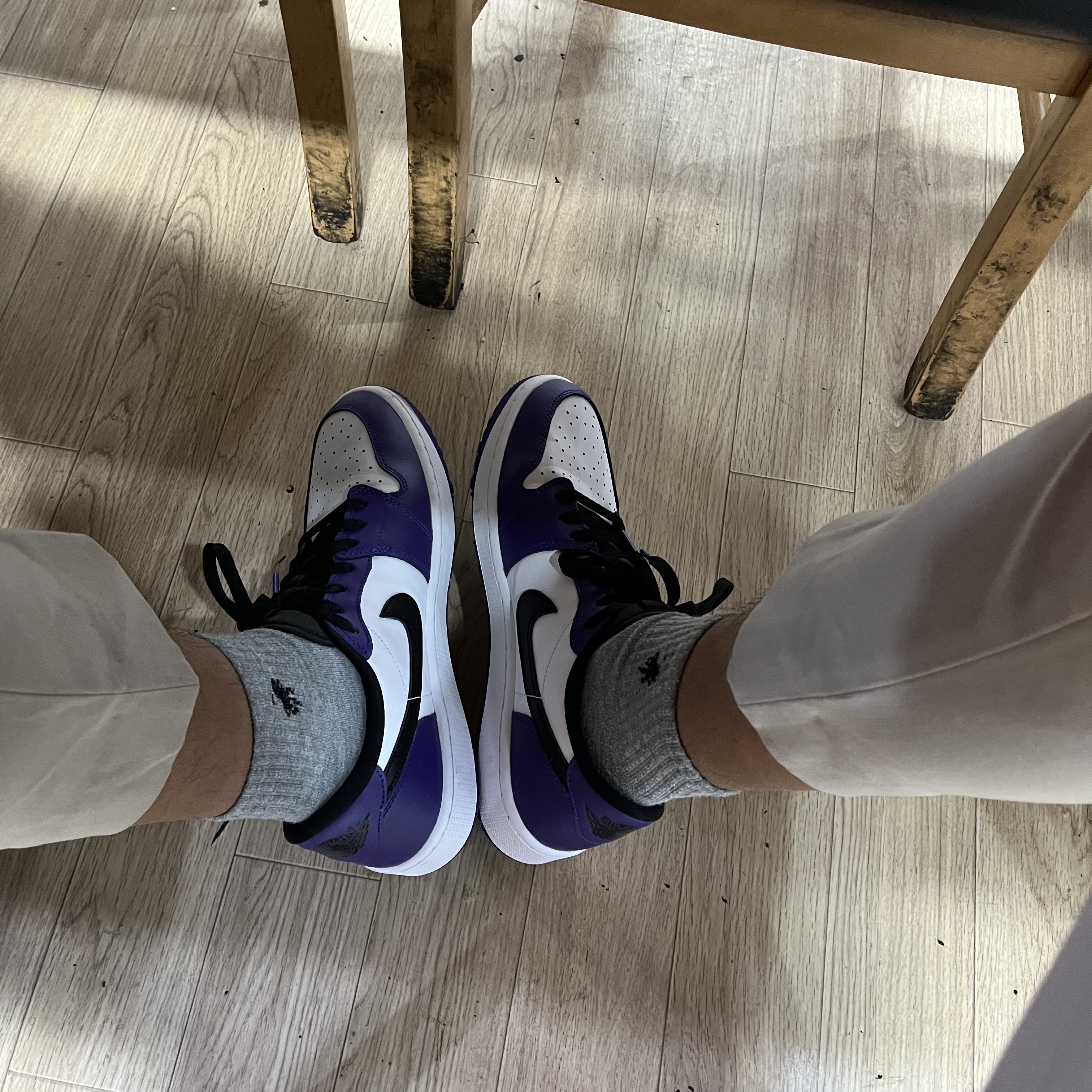 Jordan 1 Low Golf Court Purple 착용 스타일