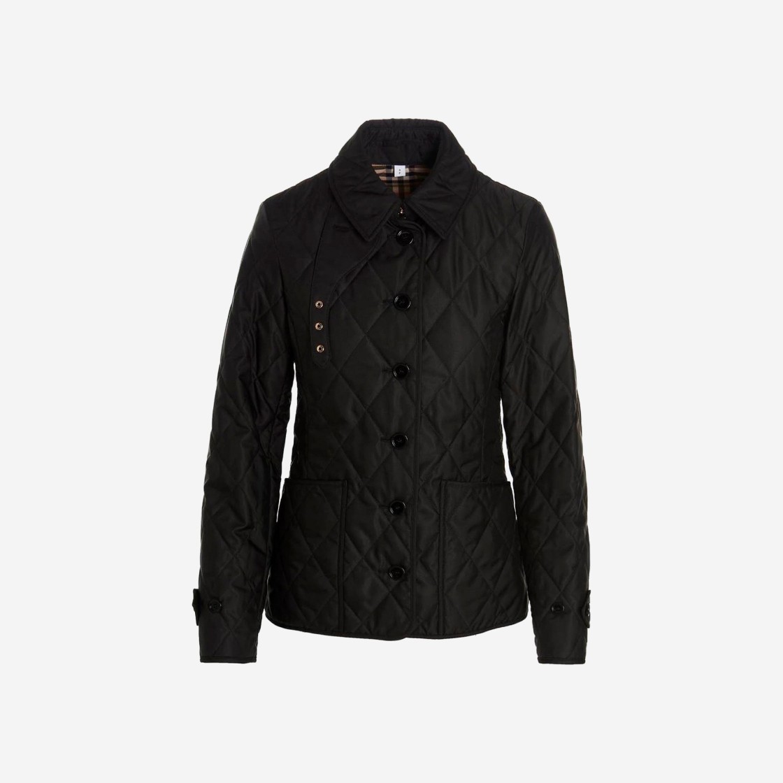 (W) Burberry Diamond Quilted Thermoregulated Jacket Black 상세 이미지 1