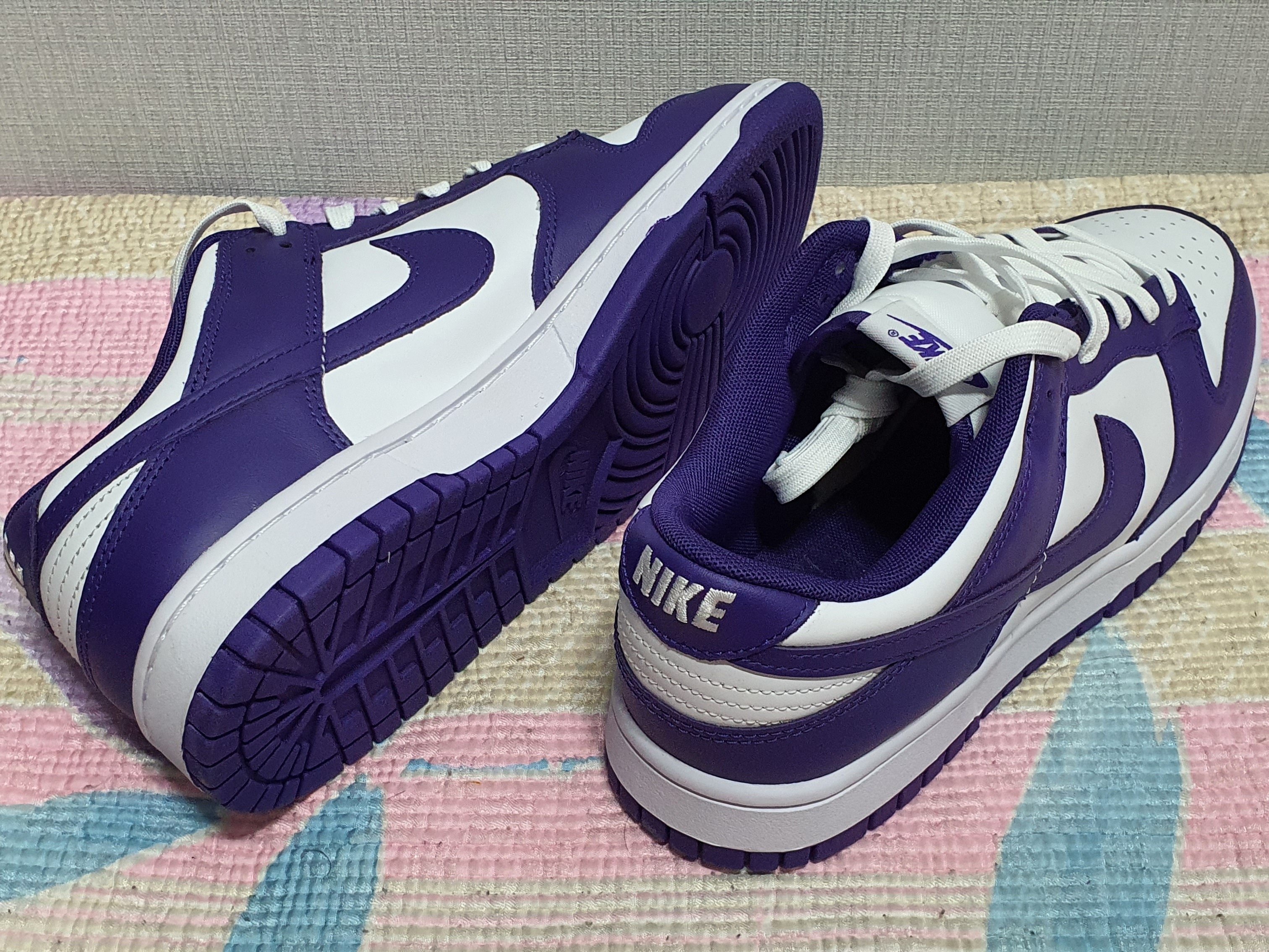 Nike Dunk Low Retro Championship Court Purple 착용 스타일 - 1