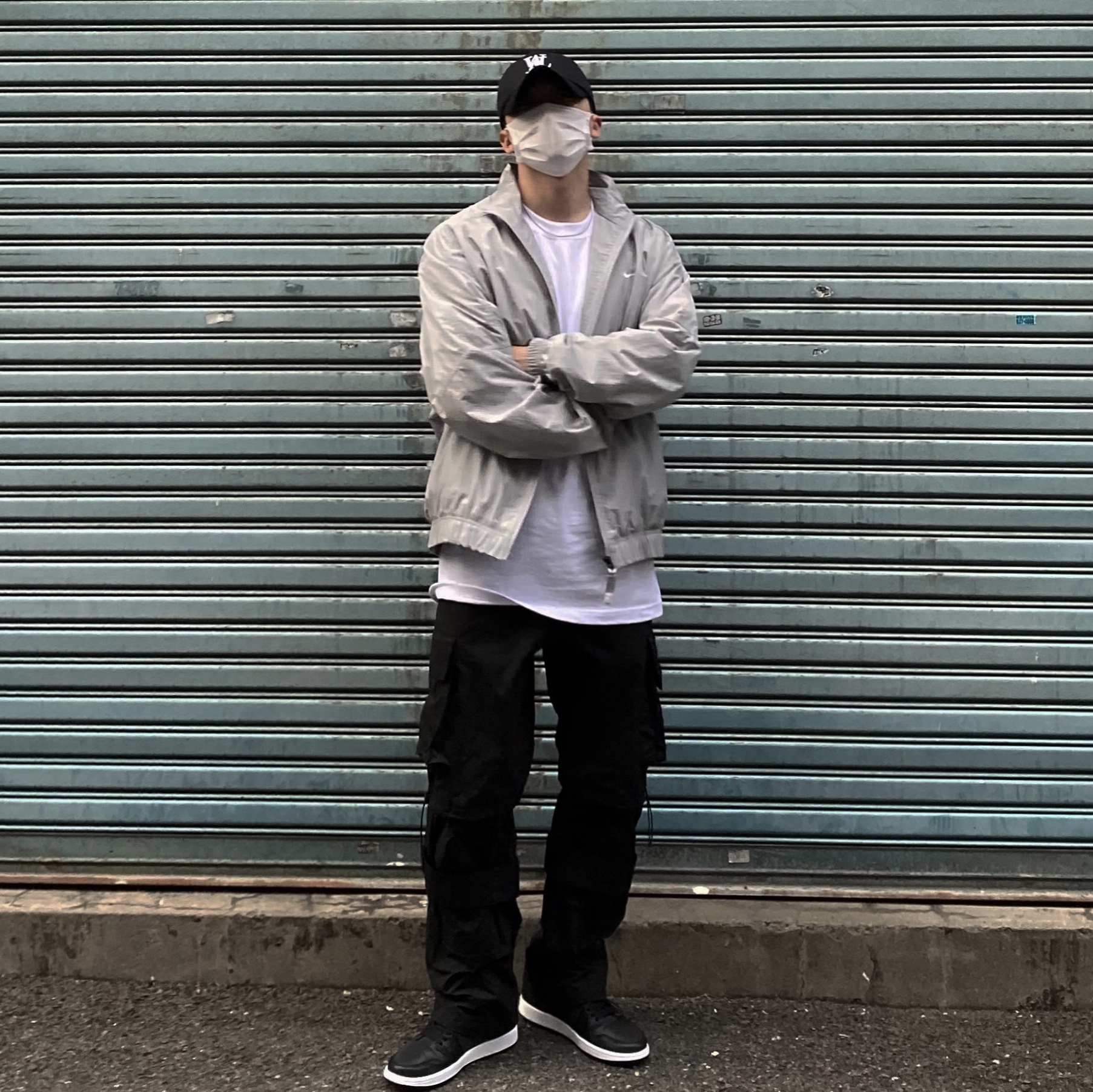 Nike M NRG Track Jacket Grey 착용 스타일