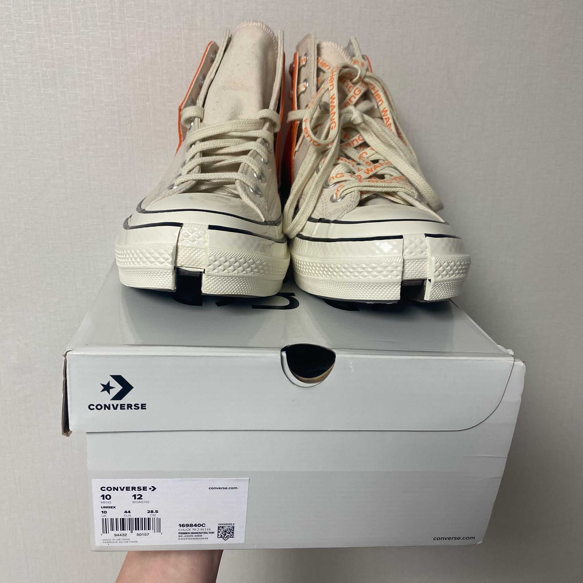 Converse x Feng Chen Wang Chuck 70 2-in-1 Persimmon Orange 착용 스타일 - 5
