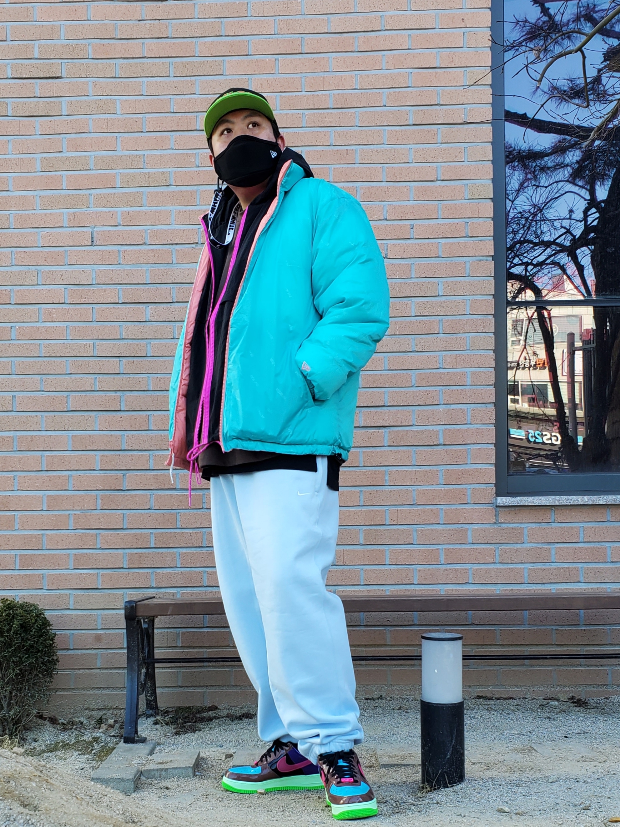 Nike NRG Solo Swoosh Fleece Pants Celestine Blue - US/EU 착용 스타일 - 1