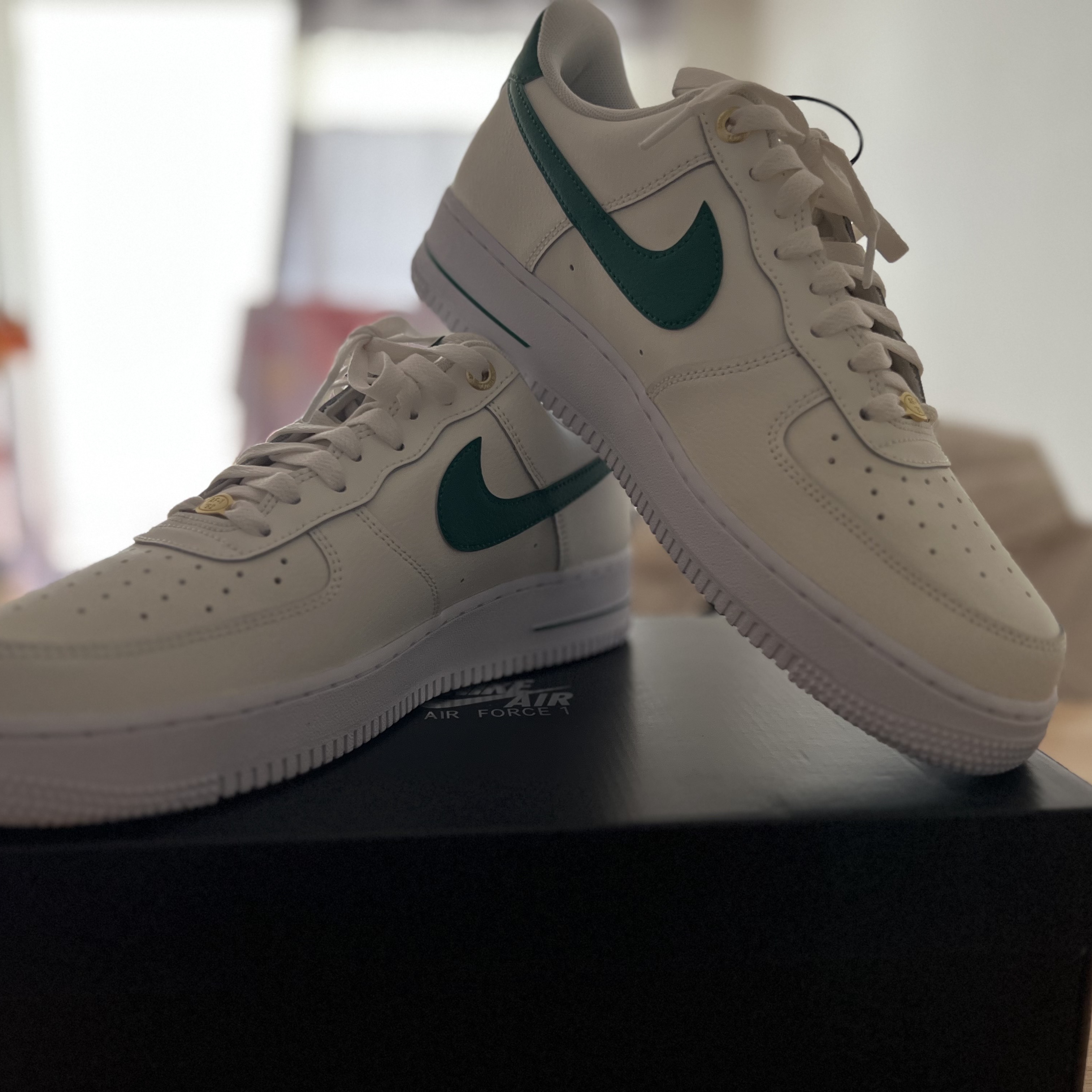 Nike Air Force 1 '07 LV8 40th Anniversary Join Forces Sail Malachite 착용 스타일 - 1