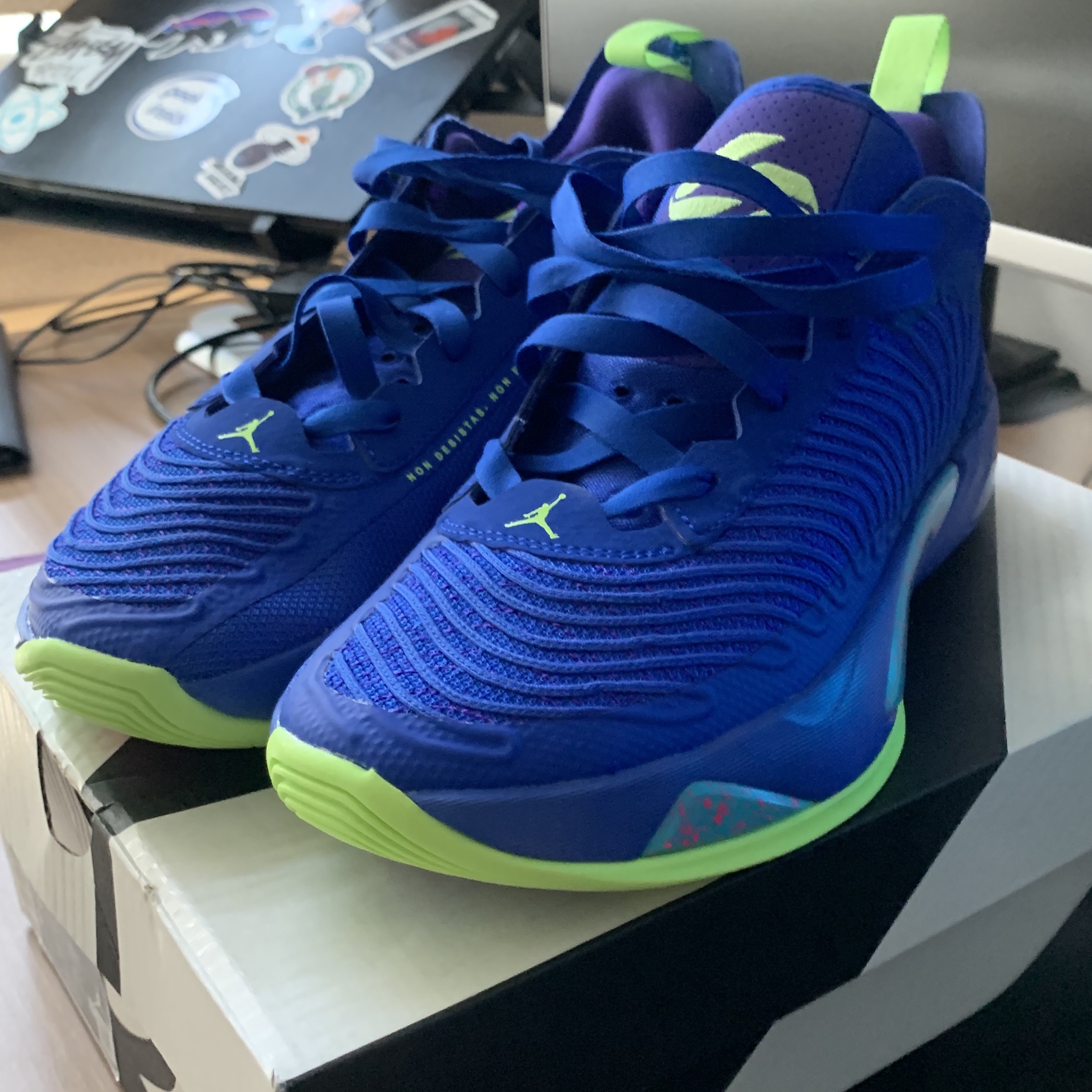 Jordan Luka 1 PF Racer Blue Ghost Green 착용 스타일 - 2