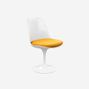 Knoll Tulip Chair White Medium Yellow