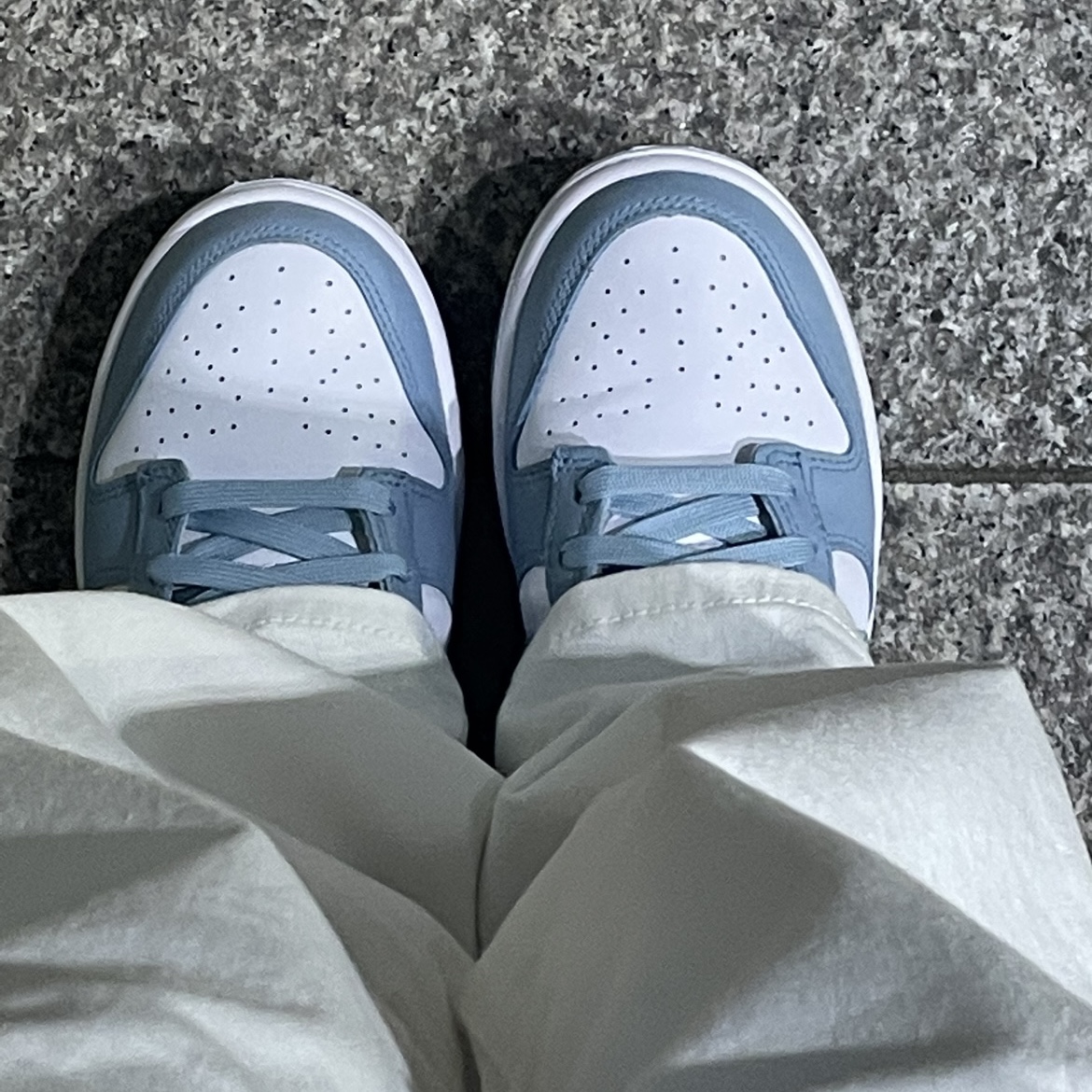 (W) Nike Dunk Low Essential Blue Paisley 착용 스타일