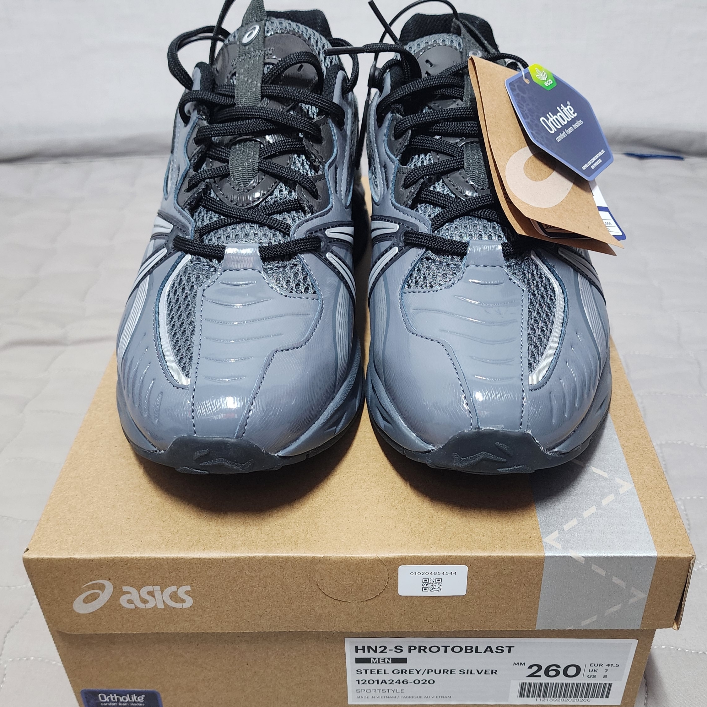 Asics HN2-S Protoblast Steel Grey 착용 스타일 - 2
