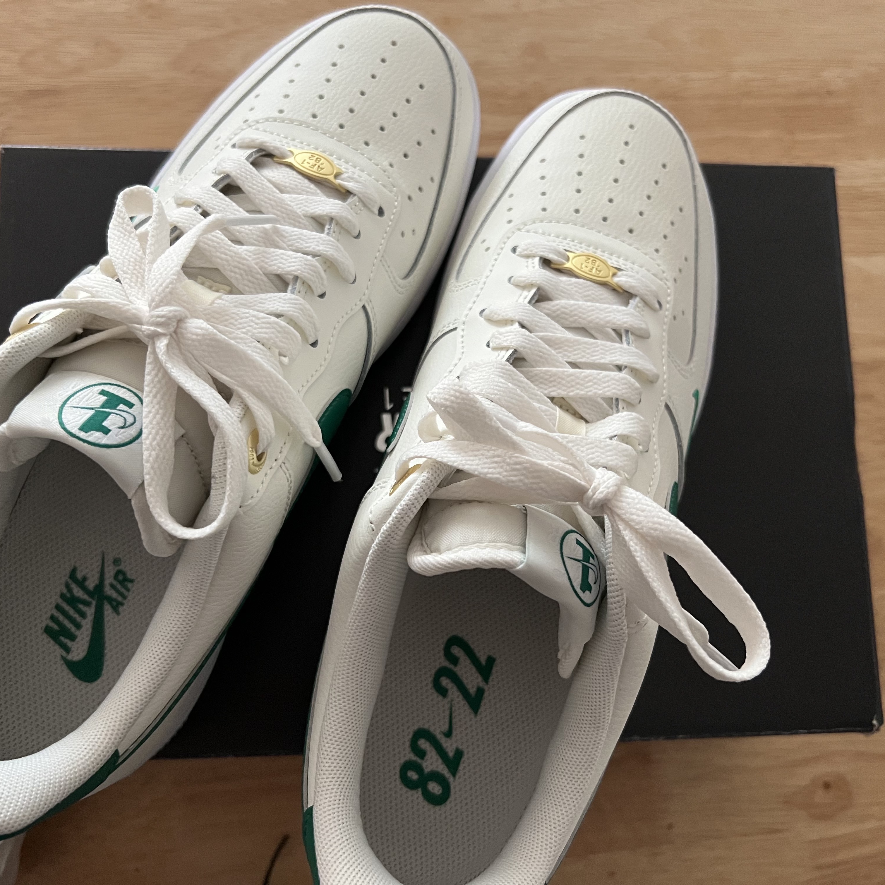 Nike Air Force 1 '07 LV8 40th Anniversary Join Forces Sail Malachite 착용 스타일 - 4