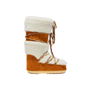 (W) Moon Boot Icon Cream Shearing Boots Gold