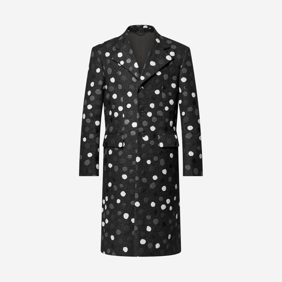 Louis Vuitton x YK Painted Dots Printed Coat Sea Lion Grey 상세 이미지 1