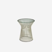 Knoll Platner Side Table Nickel Clear Glass 400mm