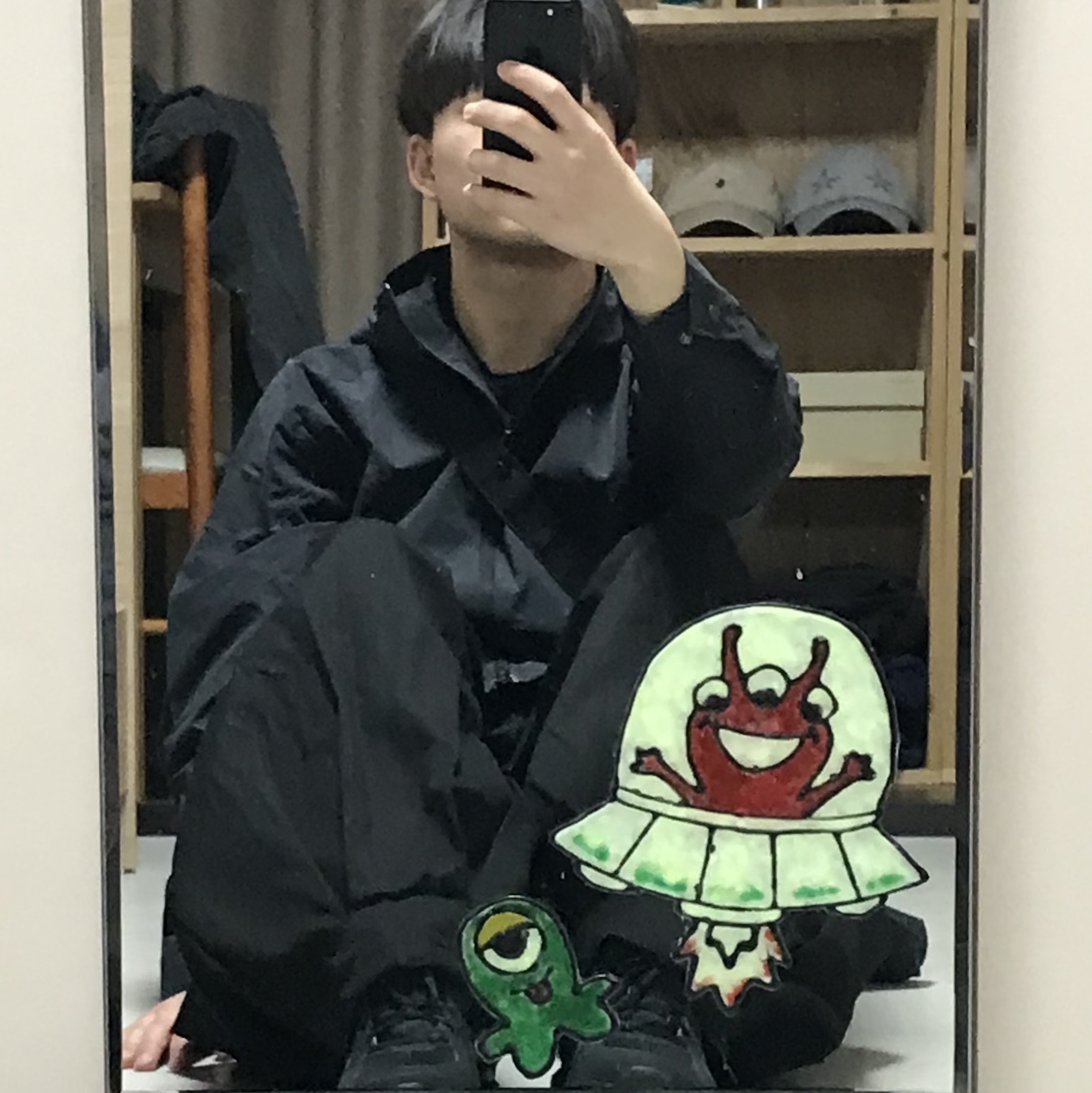 Sansan Gear Zipper Jacket Black - 22FW, Asics Jog 100 2 Black 착용 스타일
