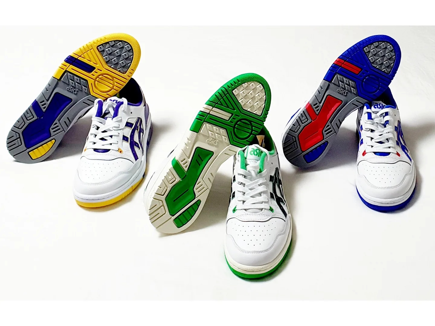 Asics EX89 White French Blue, Asics EX89 White Gentry Purple 착용 스타일 - 1