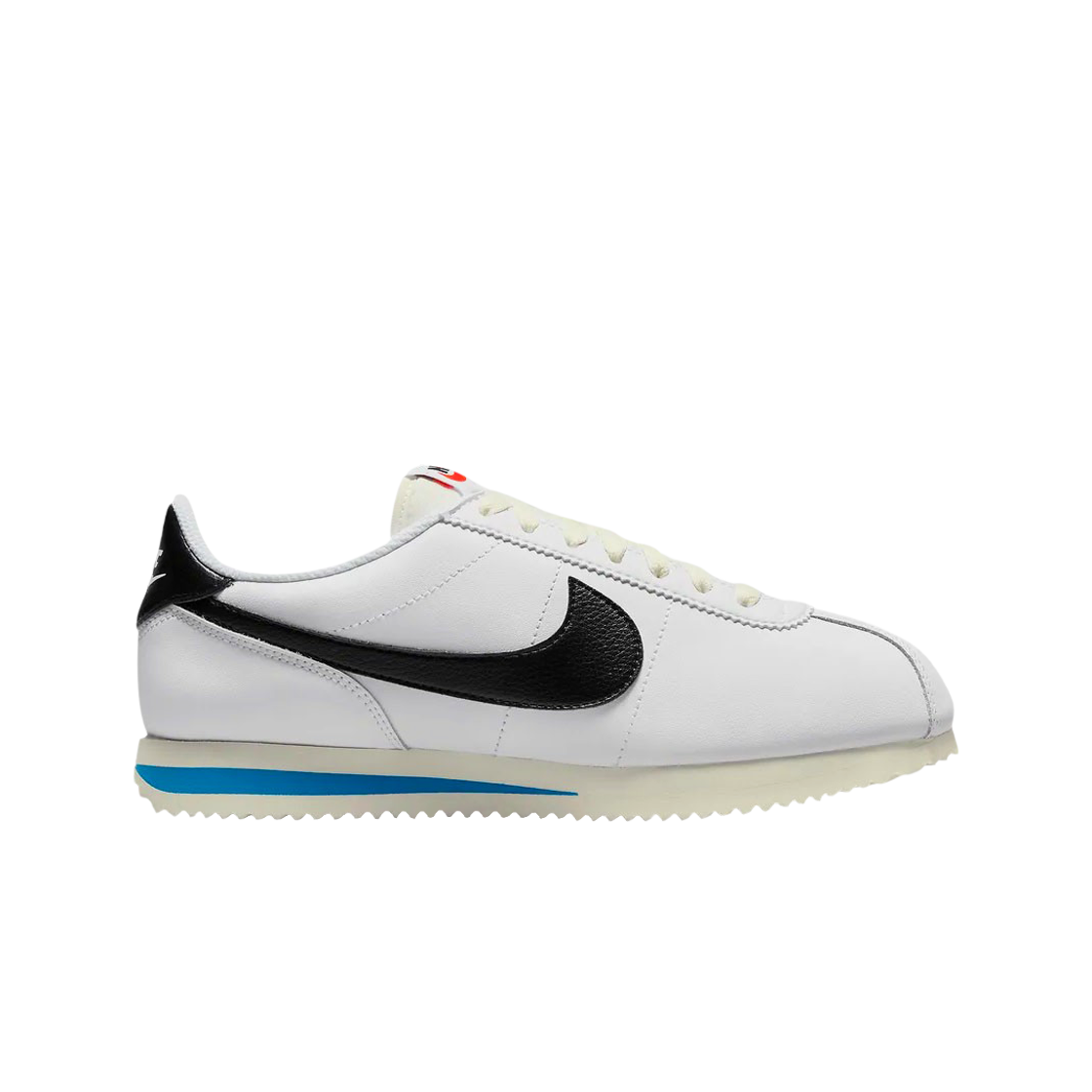 nike cortez basic black white