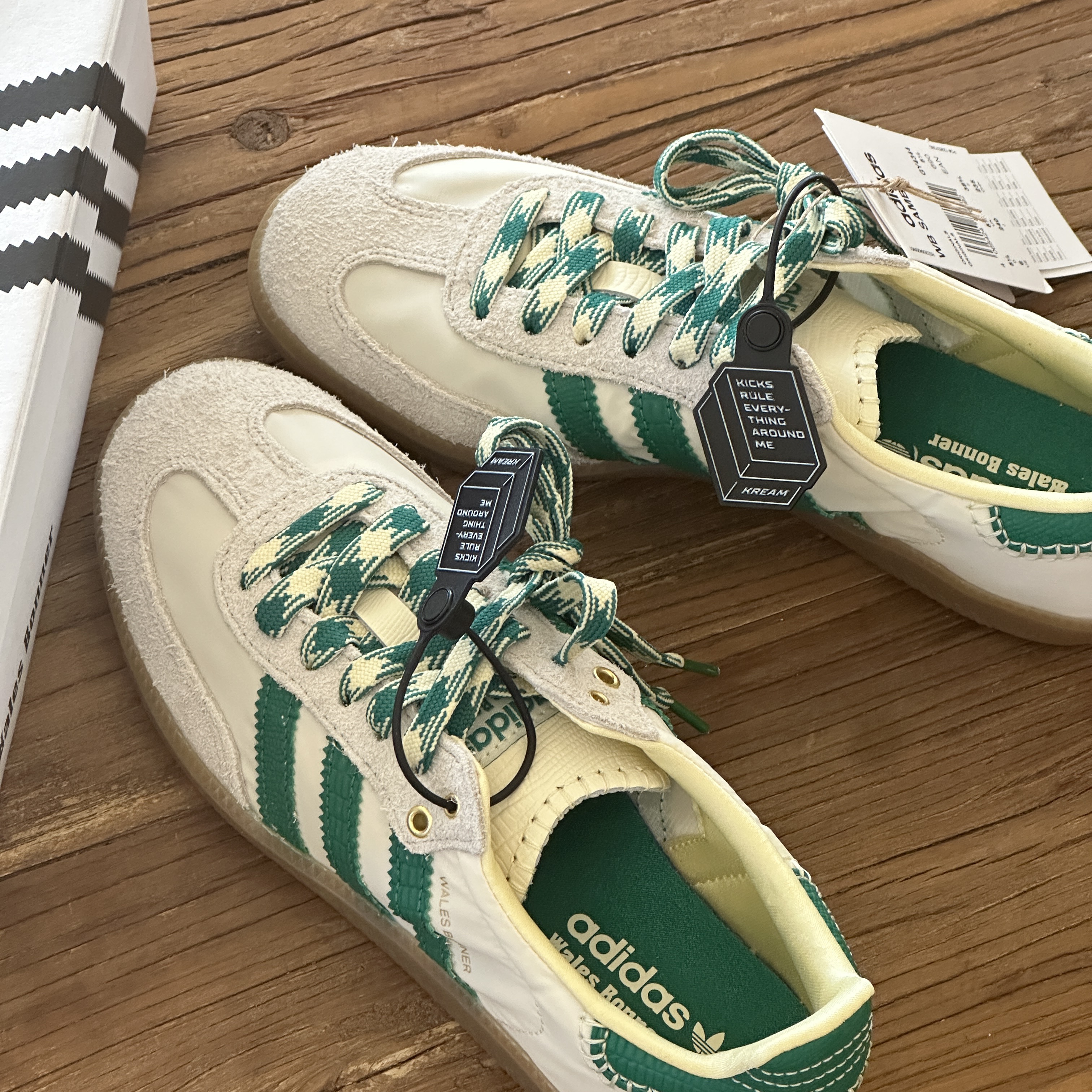Adidas x Wales Bonner Samba Cream Green 착용 스타일 - 3