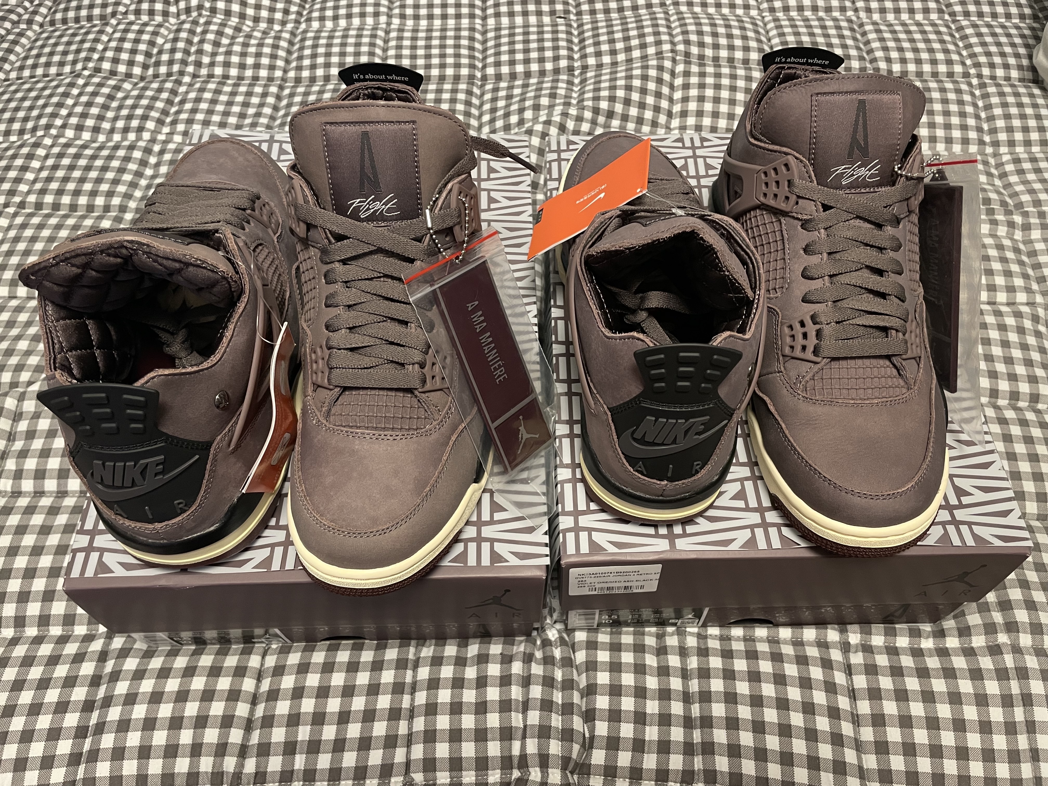 Jordan 4 x A Ma Maniere Retro Violet Ore 착용 스타일 - 2
