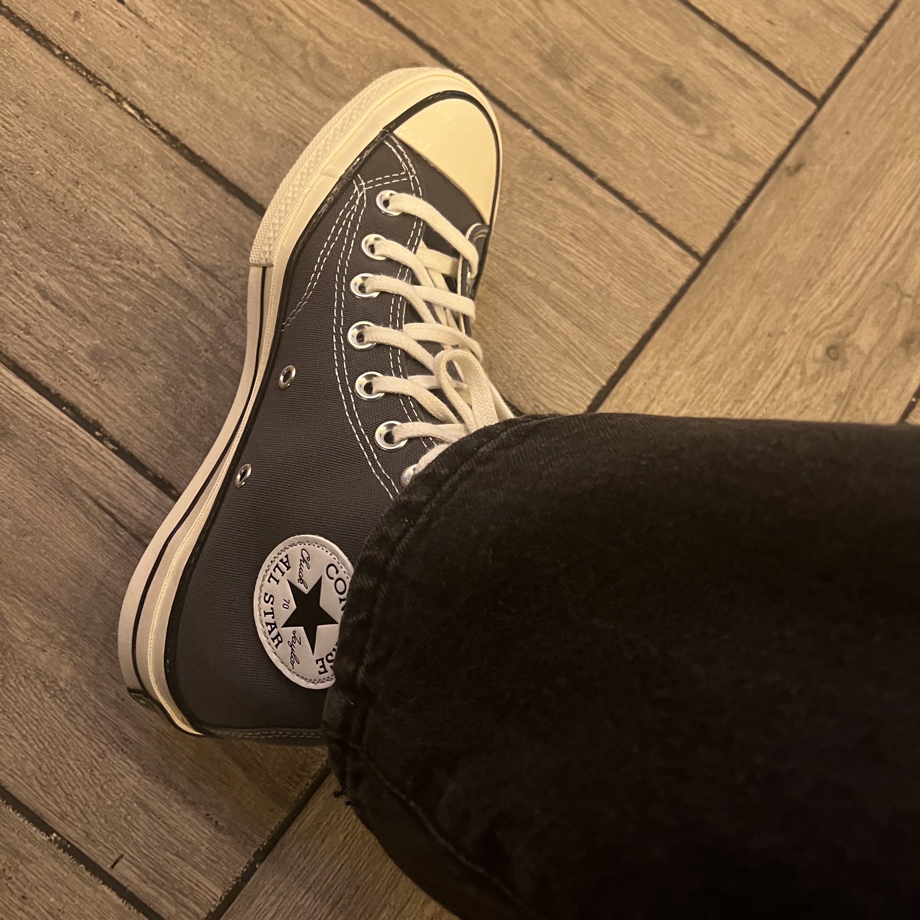 Converse Chuck 70 High Seasonal Color Vintage Canvas Iron Grey 착용 스타일