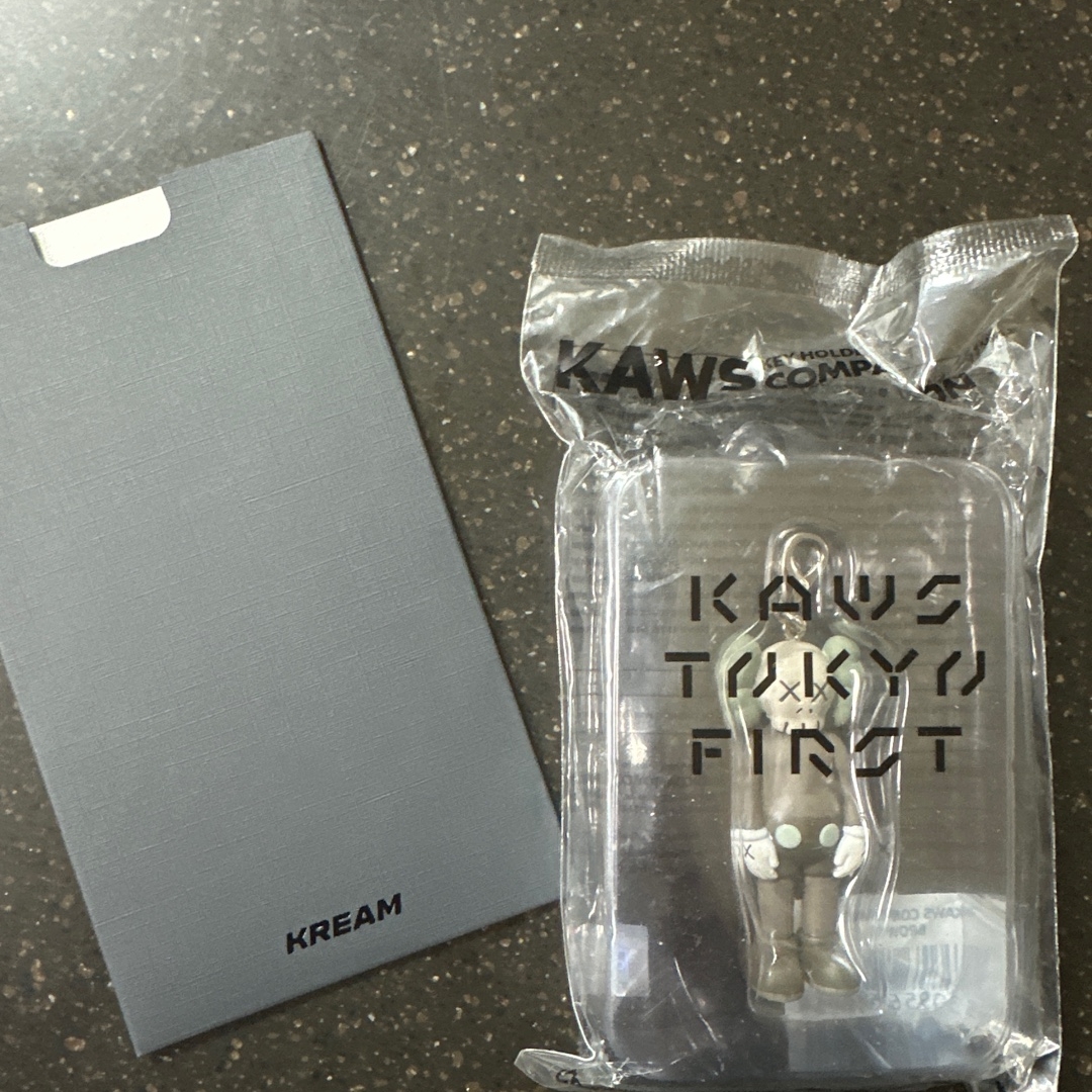 Kaws Tokyo First Companion Keychain Brown 착용 스타일