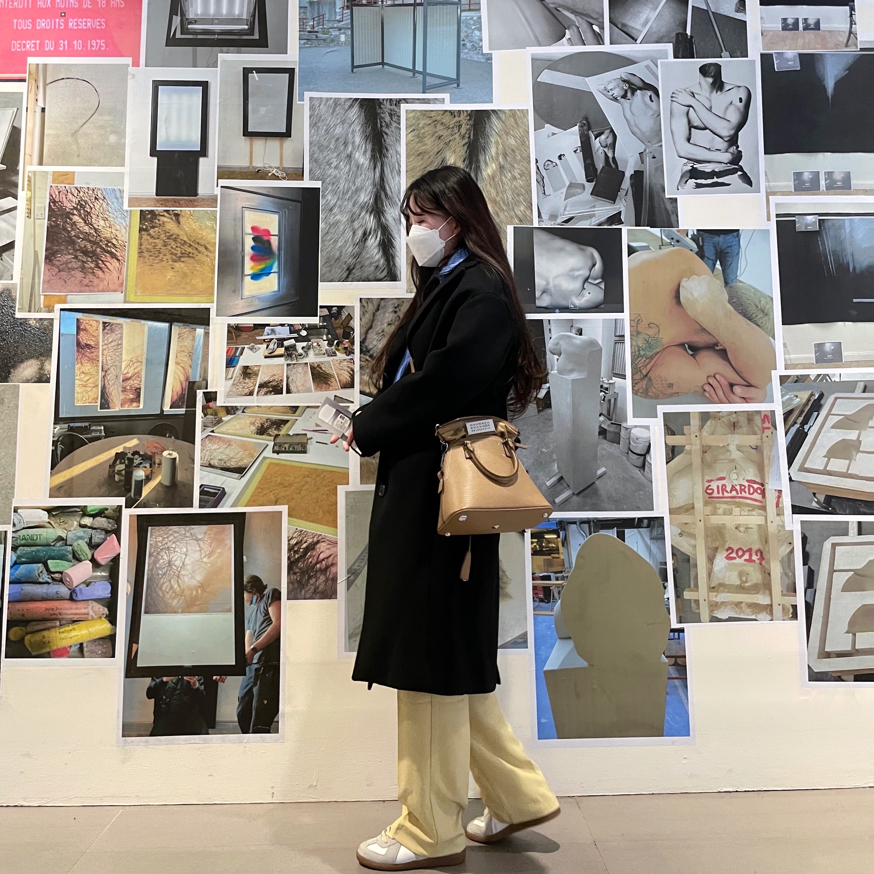 Maison Margiela 5AC Mini Bag Nude, Maison Margiela Calfskin Replica Sneakers 착용 스타일 - 1