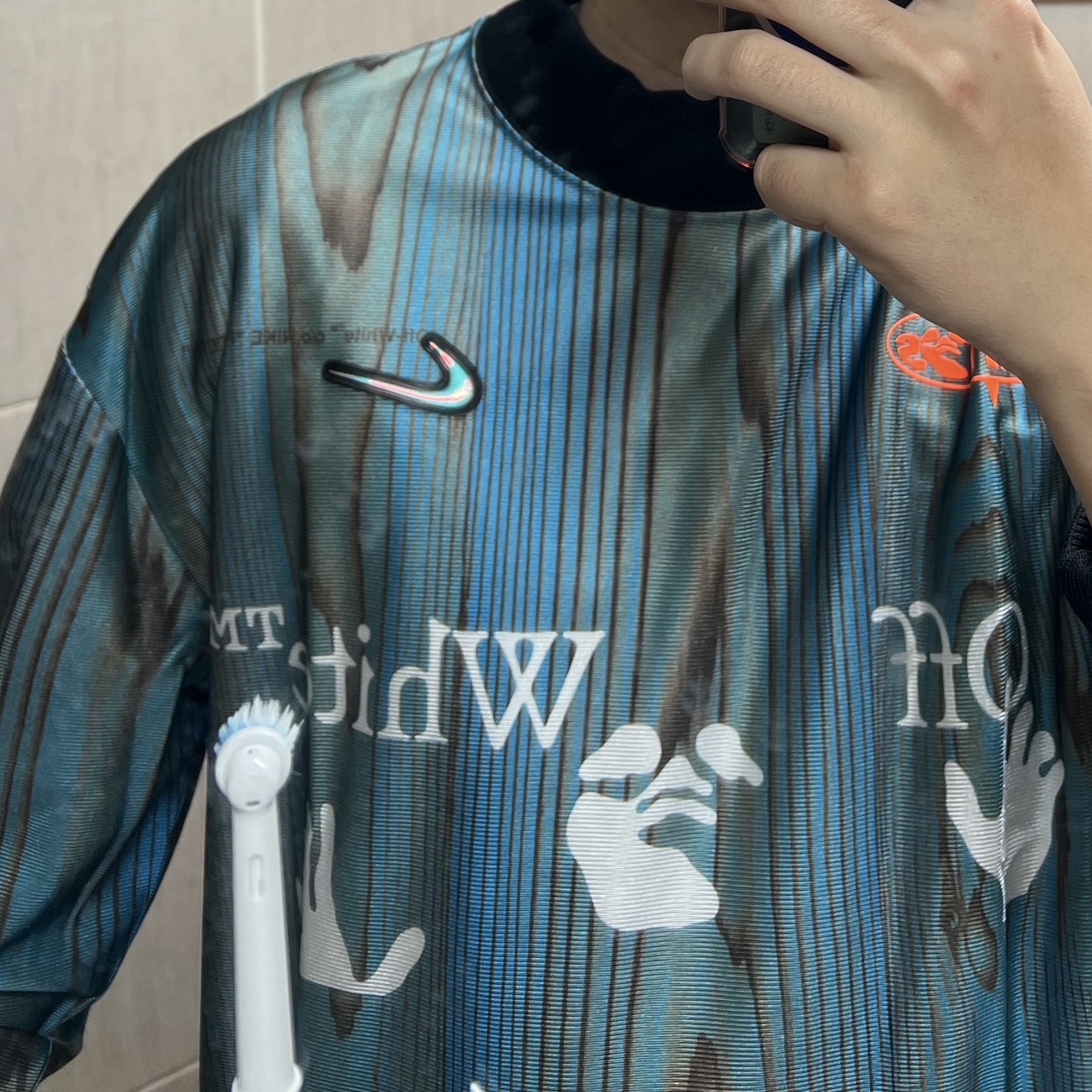 Nike x Off-White NRG Jersey Imperial Blue - Asia 착용 스타일 - 1