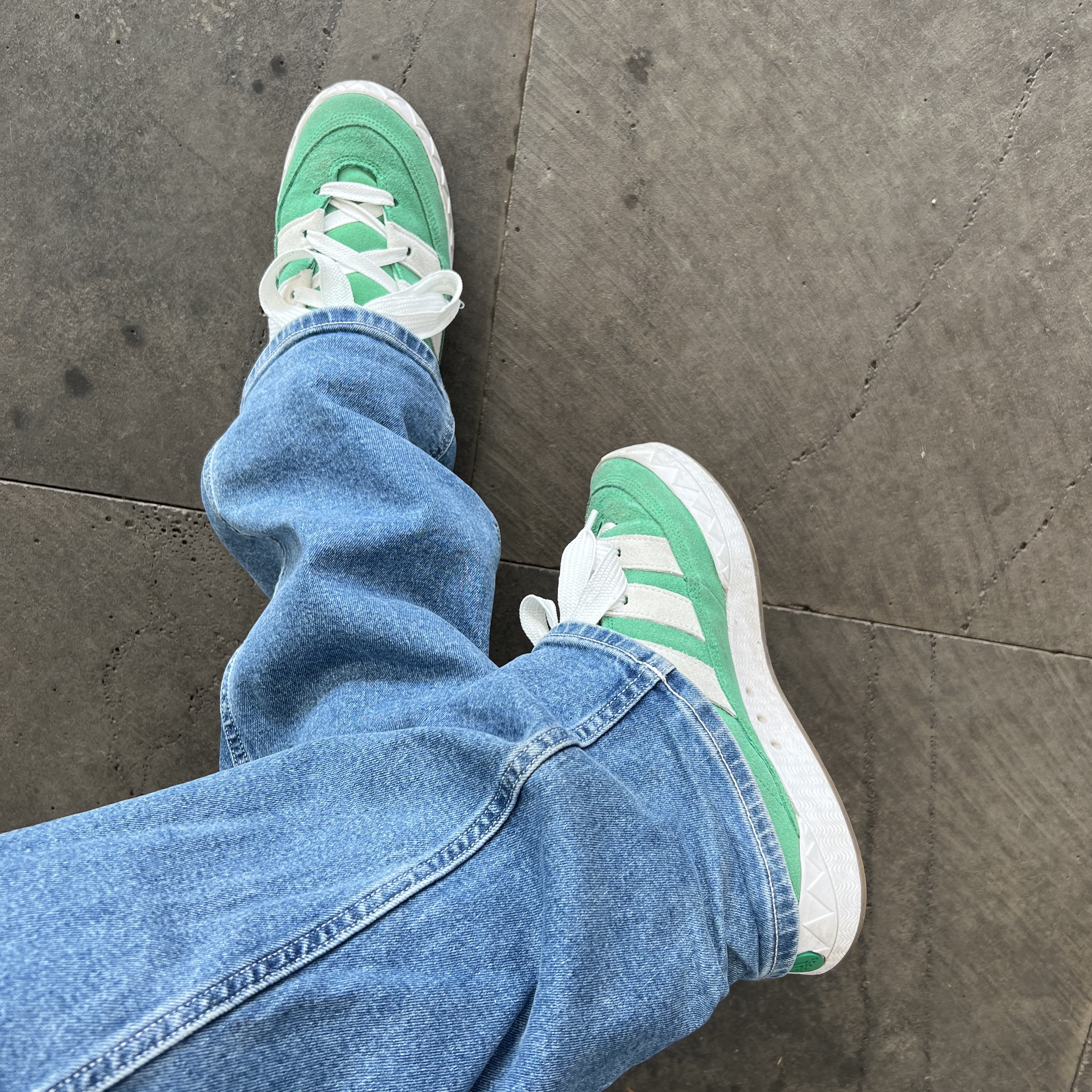 Adidas Adimatic Green 착용 스타일 - 2