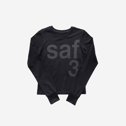 사파리스팟 우먼 1/2 베이직 사파리 롱슬리브 티셔츠 블랙